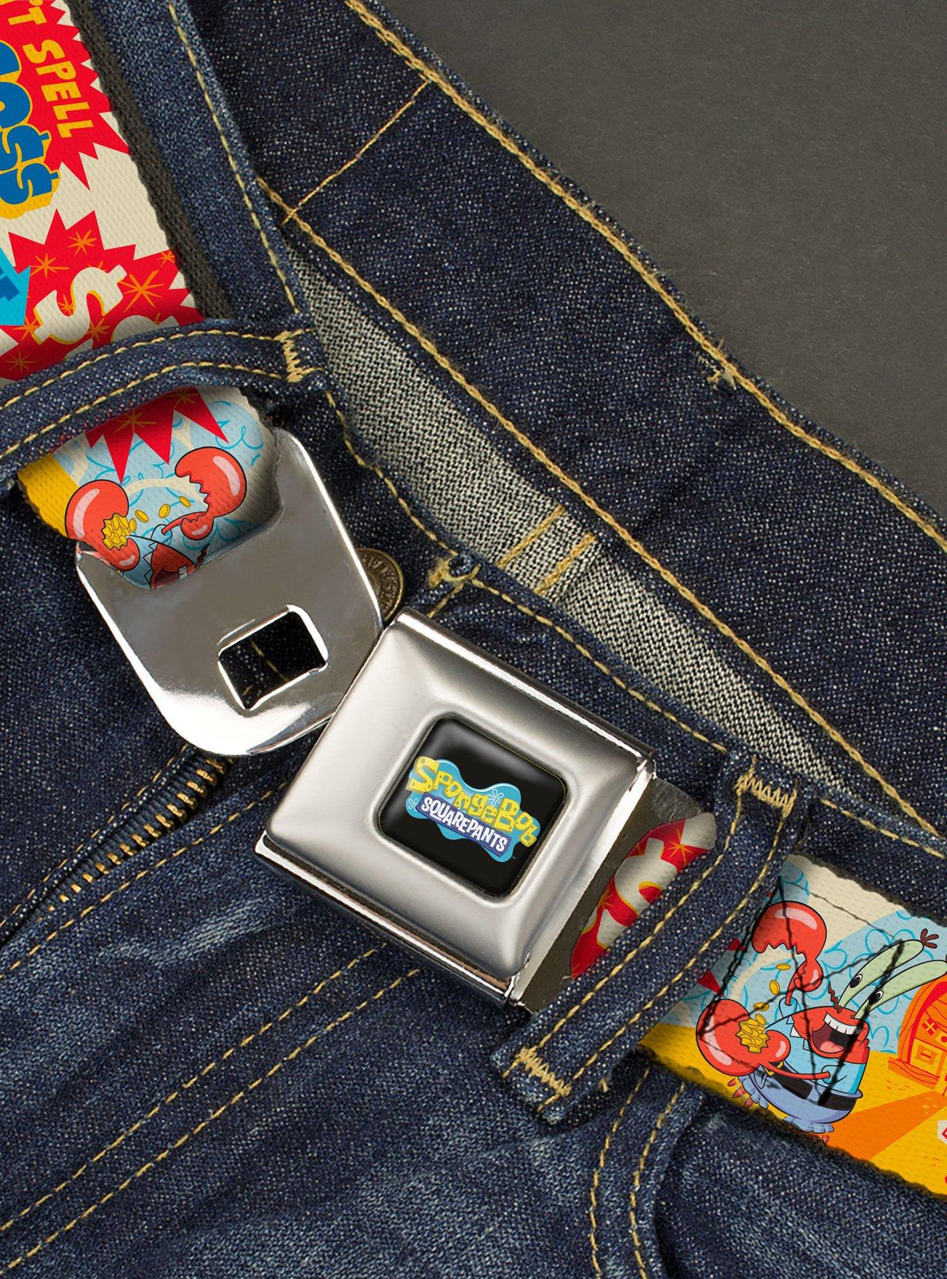 SpongeBob SquarePants Mr Krab Krusty Krab Succce$$ Seatbelt Buckle Belt, MULTI, alternate