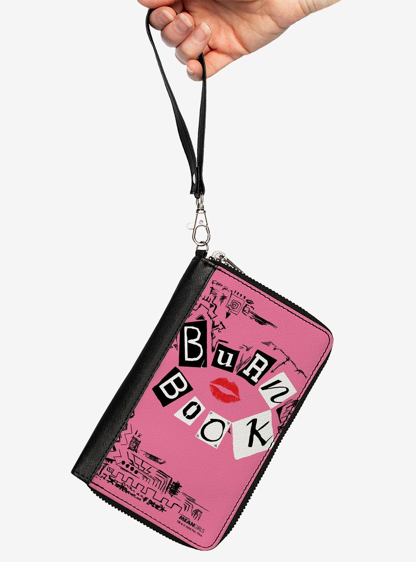 Mean Girls Burn Book Cover Doodles Zip Around Wallet, , hi-res