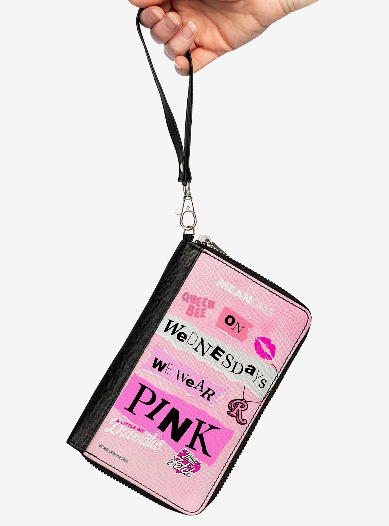 Mean Girls Plastics Quotes Collage Zip Around Wallet, , hi-res