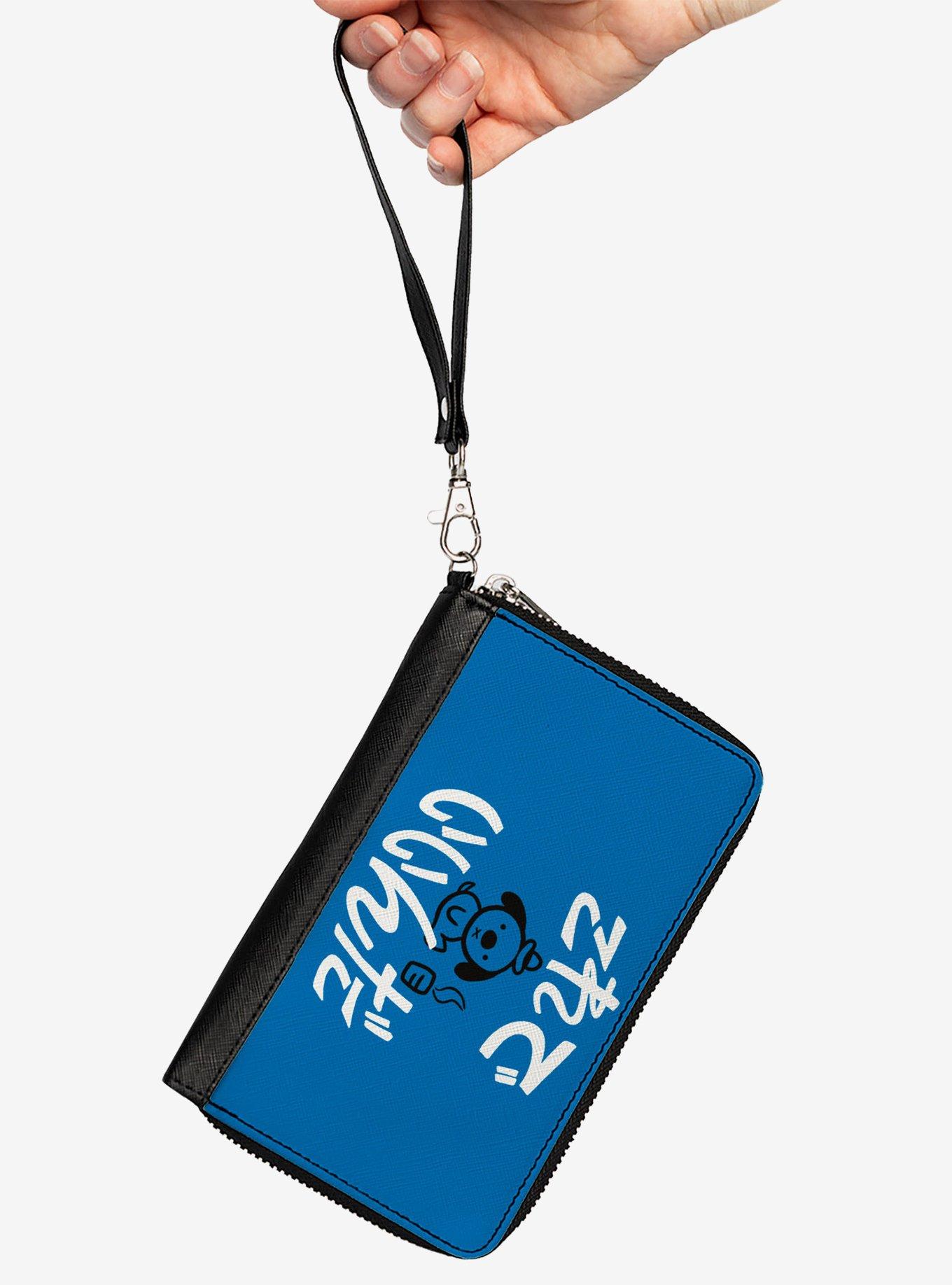This Is Fine Japanese Question Hound Flame Zip Around Wallet, , hi-res
