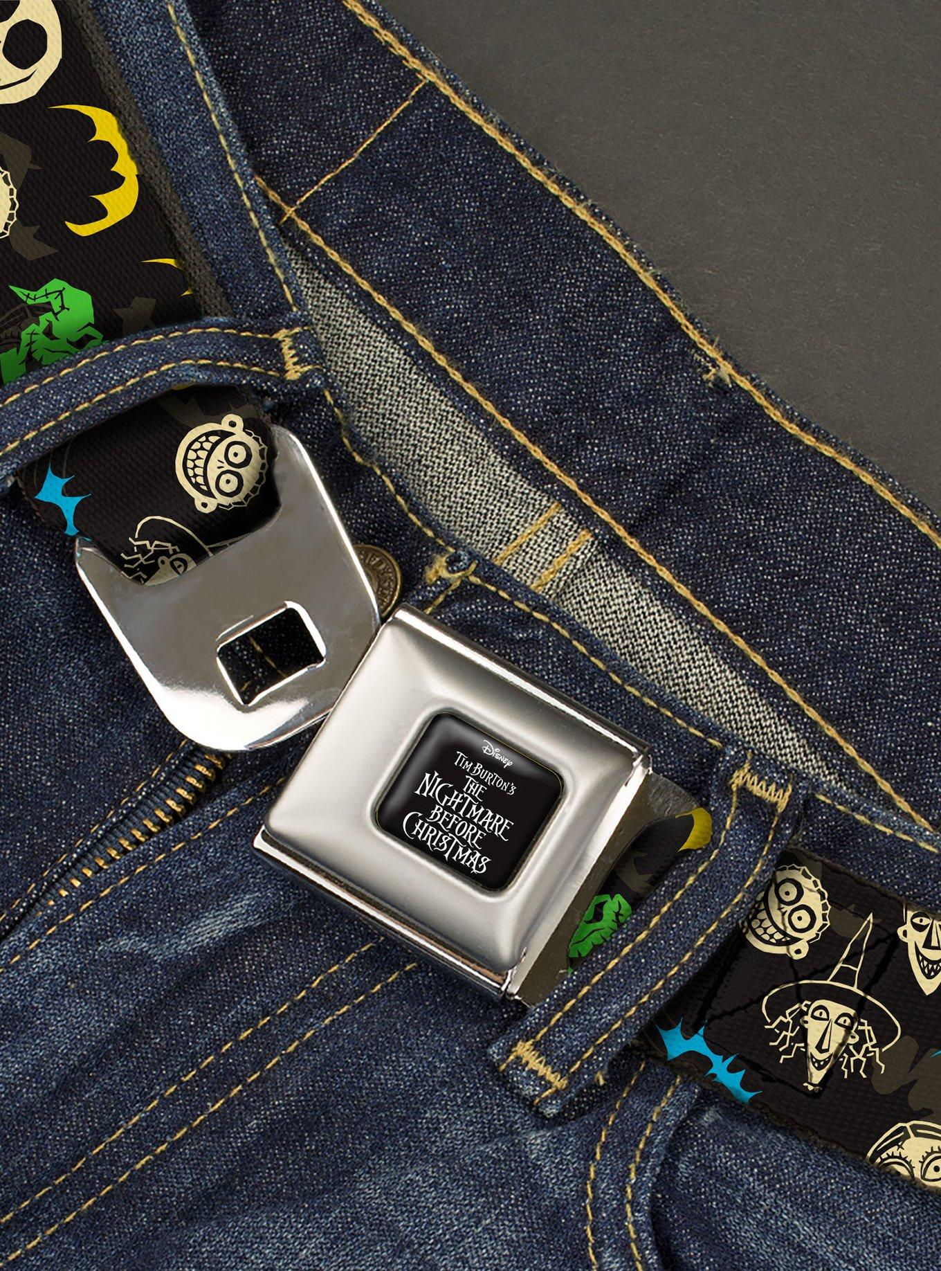 Disney Nightmare Before Christmas Character Faces Seatbelt Buckle Belt, , hi-res