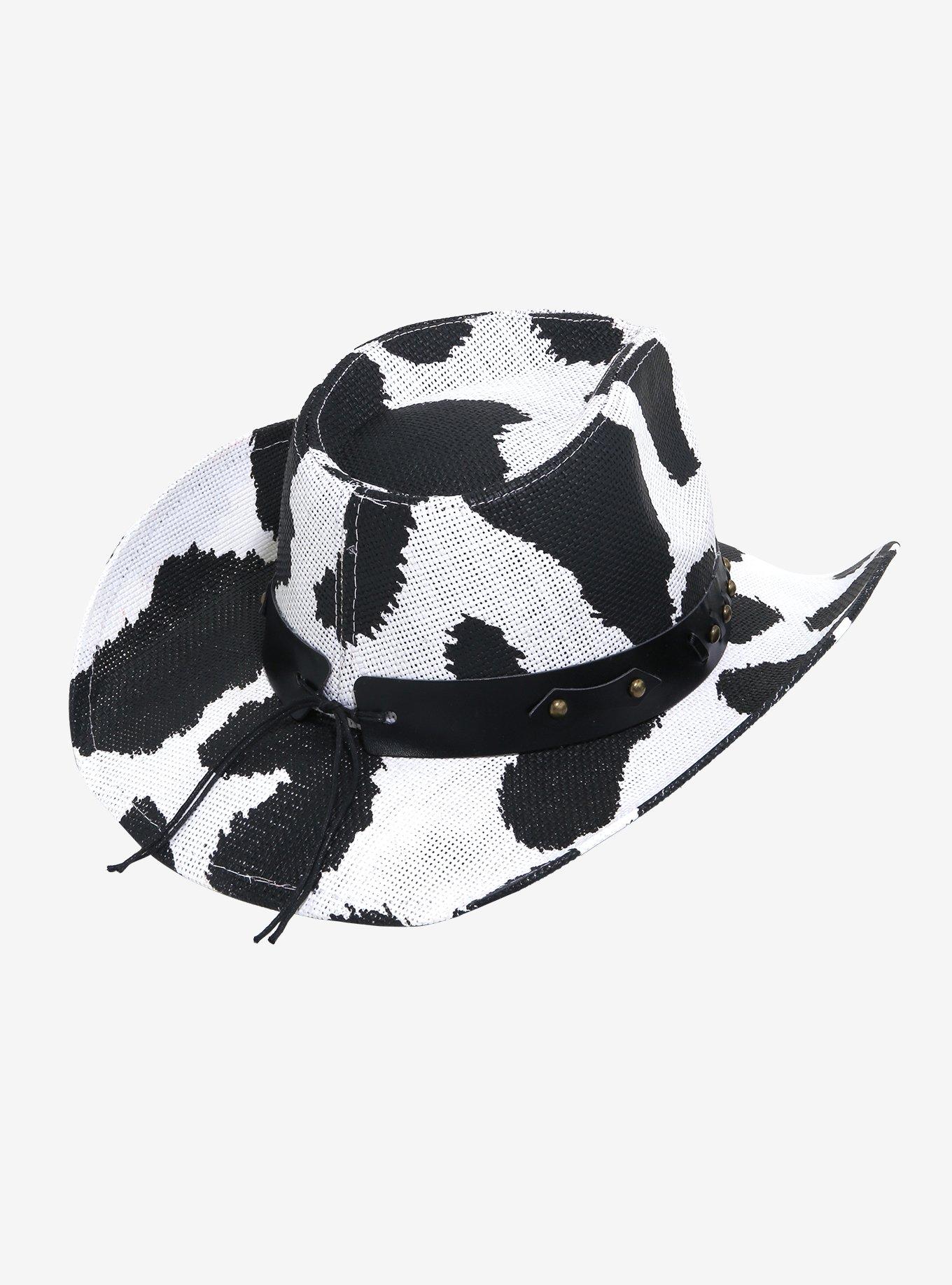 Cow Print Longhorn Cowboy Hat, , hi-res