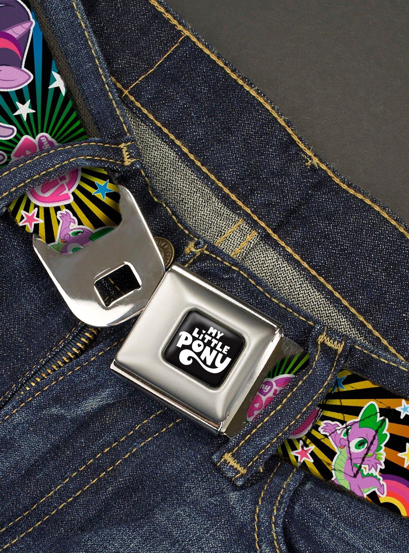 My Little Pony Ponies and Spike Poses Rays Seatbelt Buckle Belt, , hi-res
