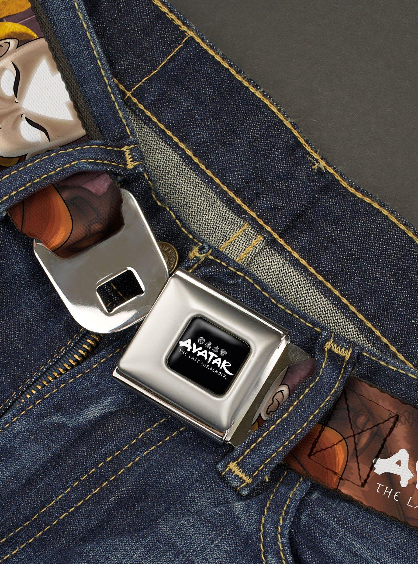 Avatar: The Last Airbender Aang Pose Close Up and Title Seatbelt Buckle Belt, , hi-res