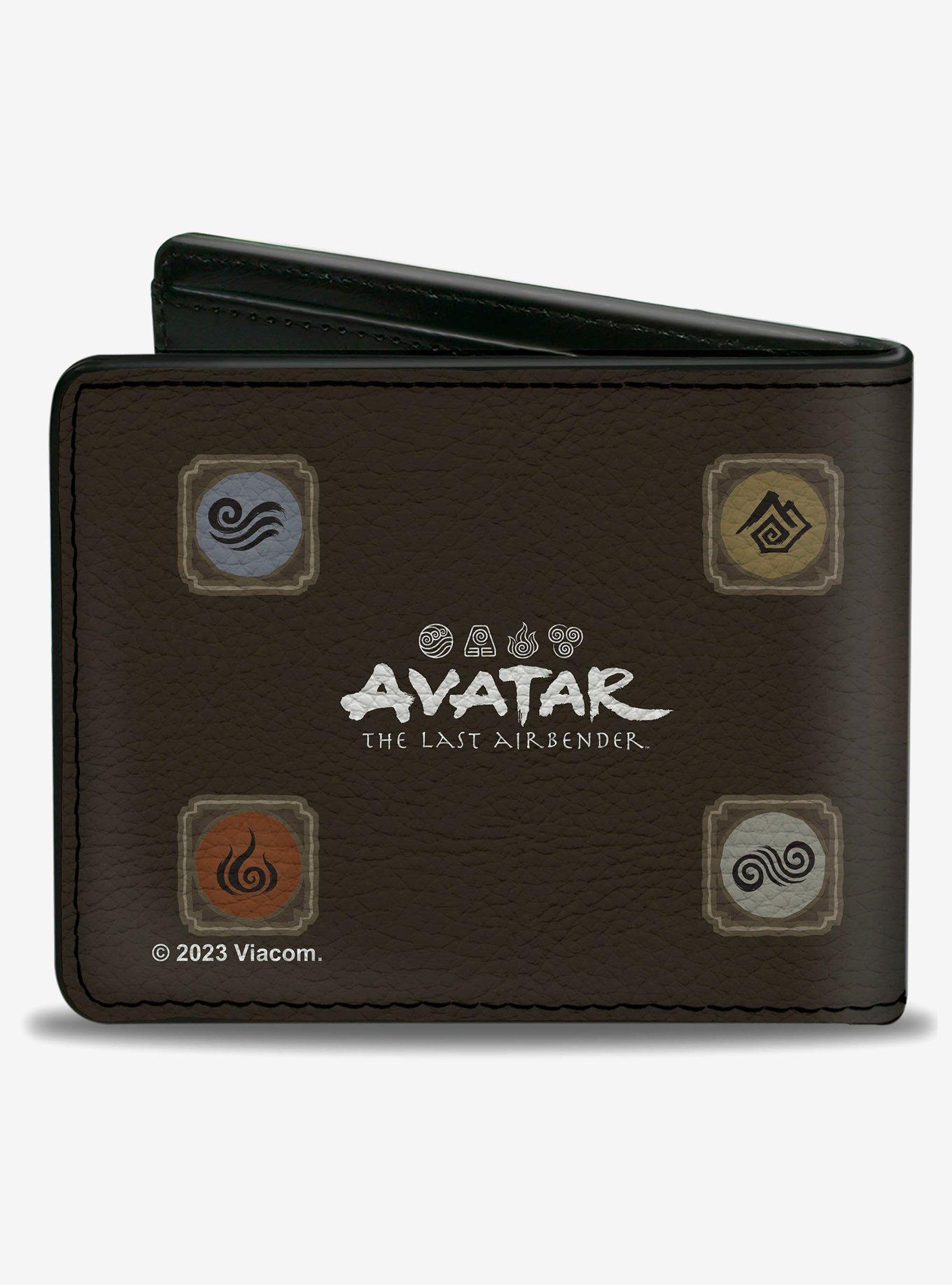 Avatar: The Last Airbender Elements Map With Icons and Title Logo Bifold Wallet, , hi-res