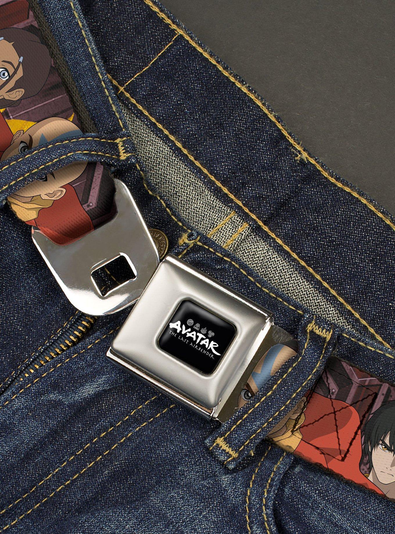 Avatar: The Last Airbender Katara Aang Zuko Group Pose Seatbelt Buckle Belt, , hi-res