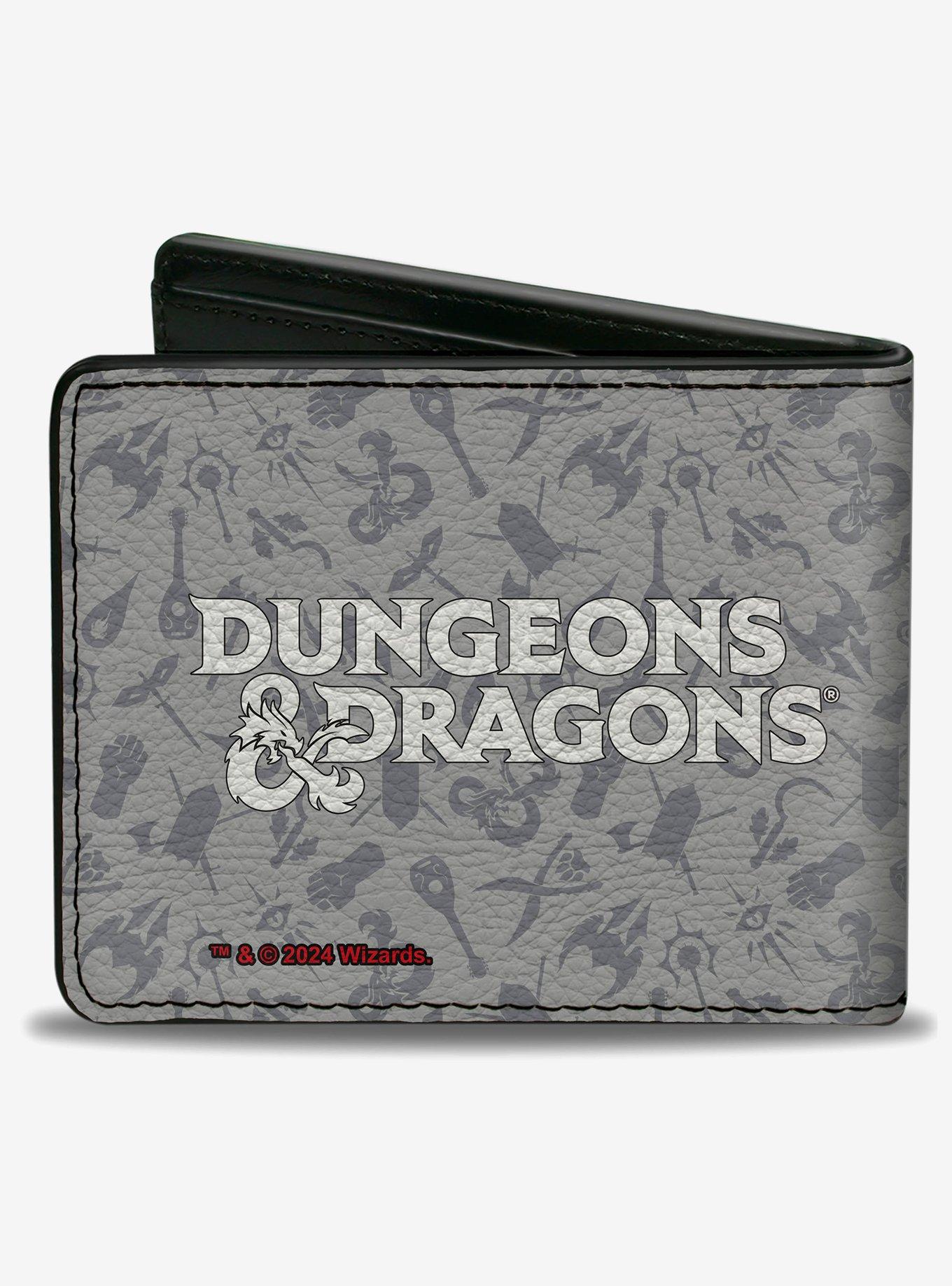 Dungeons & Dragons Paladin Text and Icons Collage Bifold Wallet, , hi-res