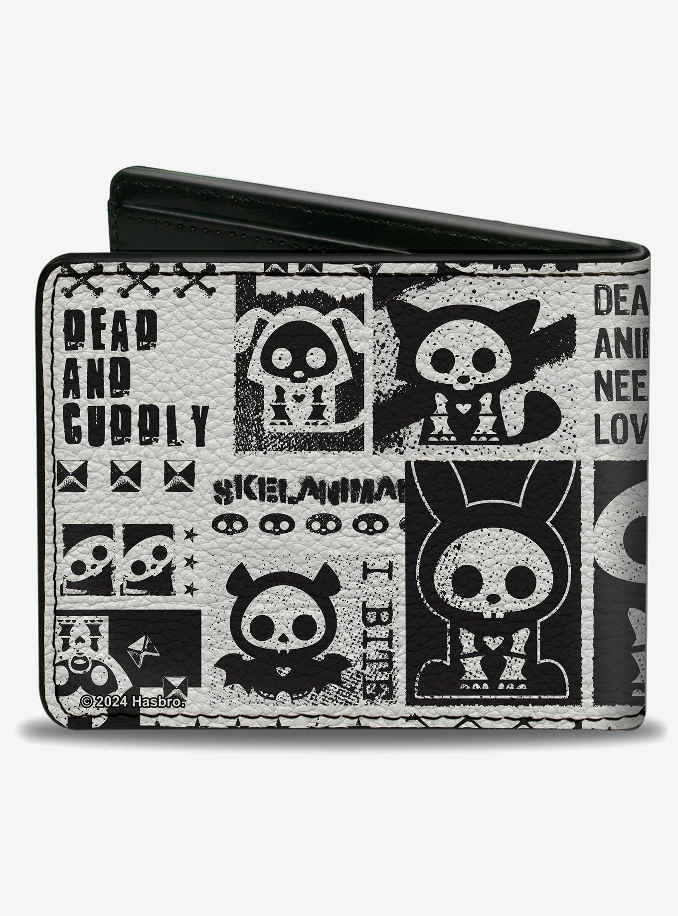 Skelanimals Dead Animals Quotes Collage and Logo Bifold Wallet, , hi-res
