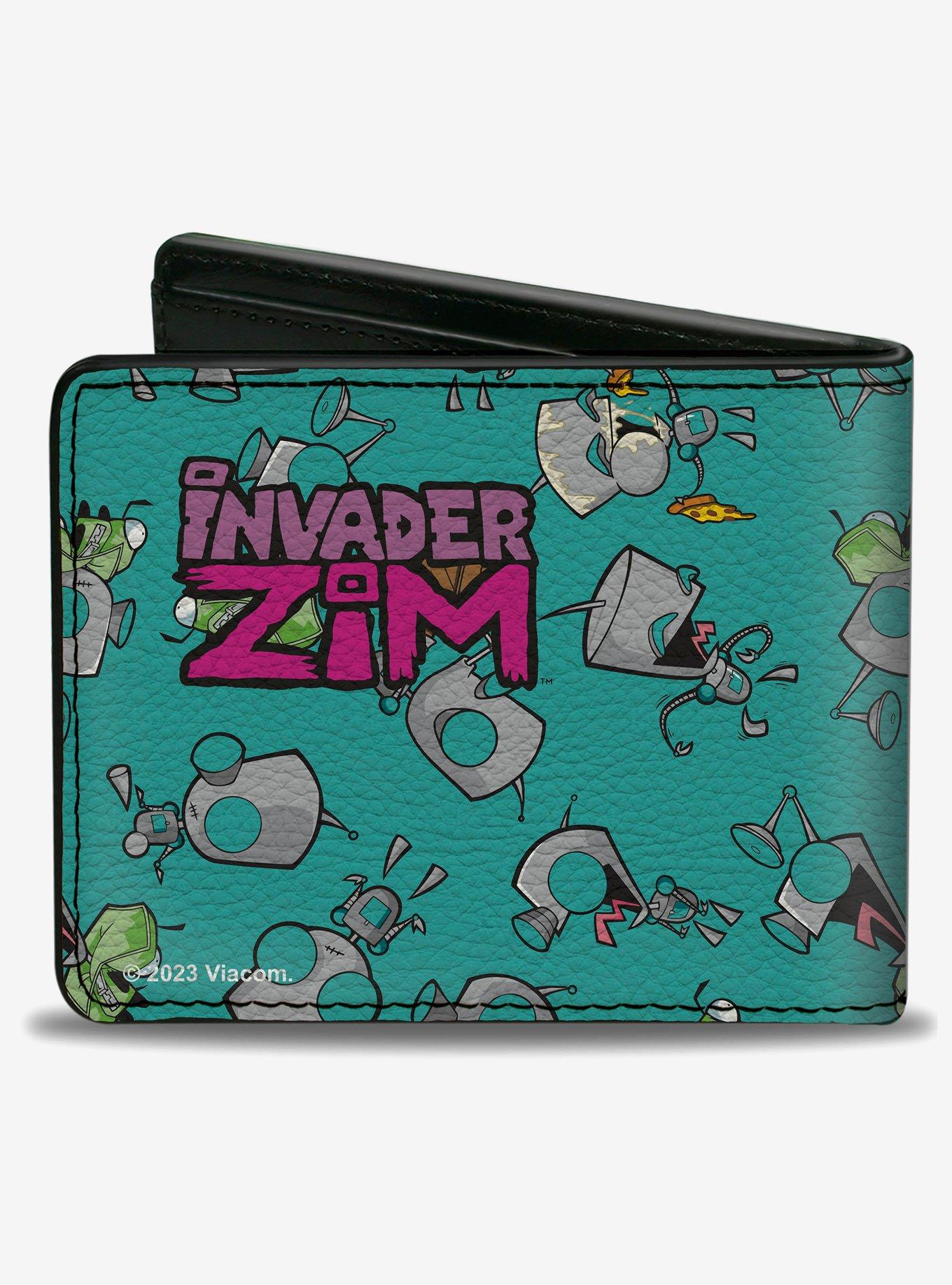 Invader Zim GIR Robot and Disguised Poses Scattered Bifold Wallet, , hi-res