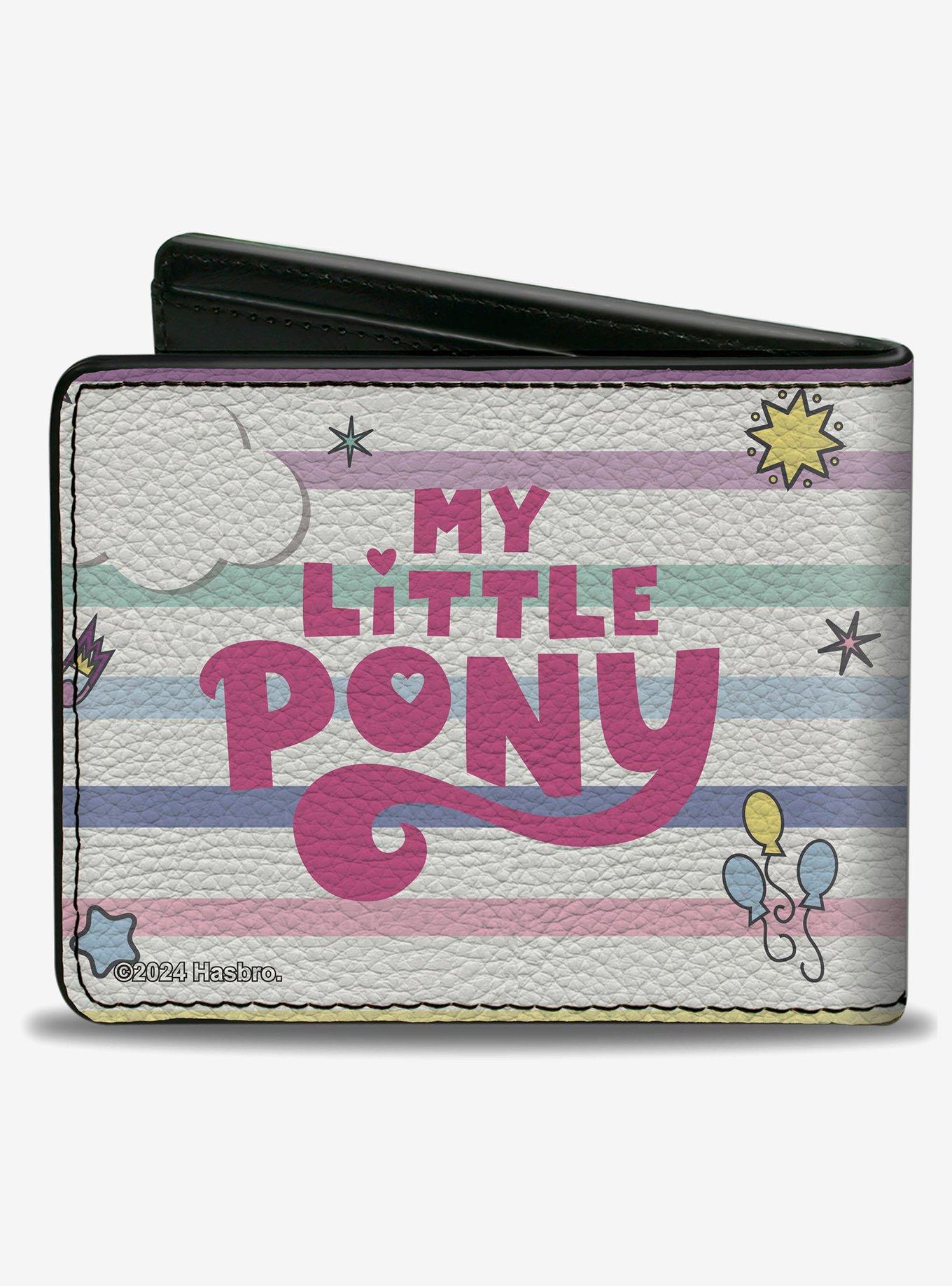 My Little Pony Three Pony Stripe and Logo Multi Bifold Wallet, , hi-res