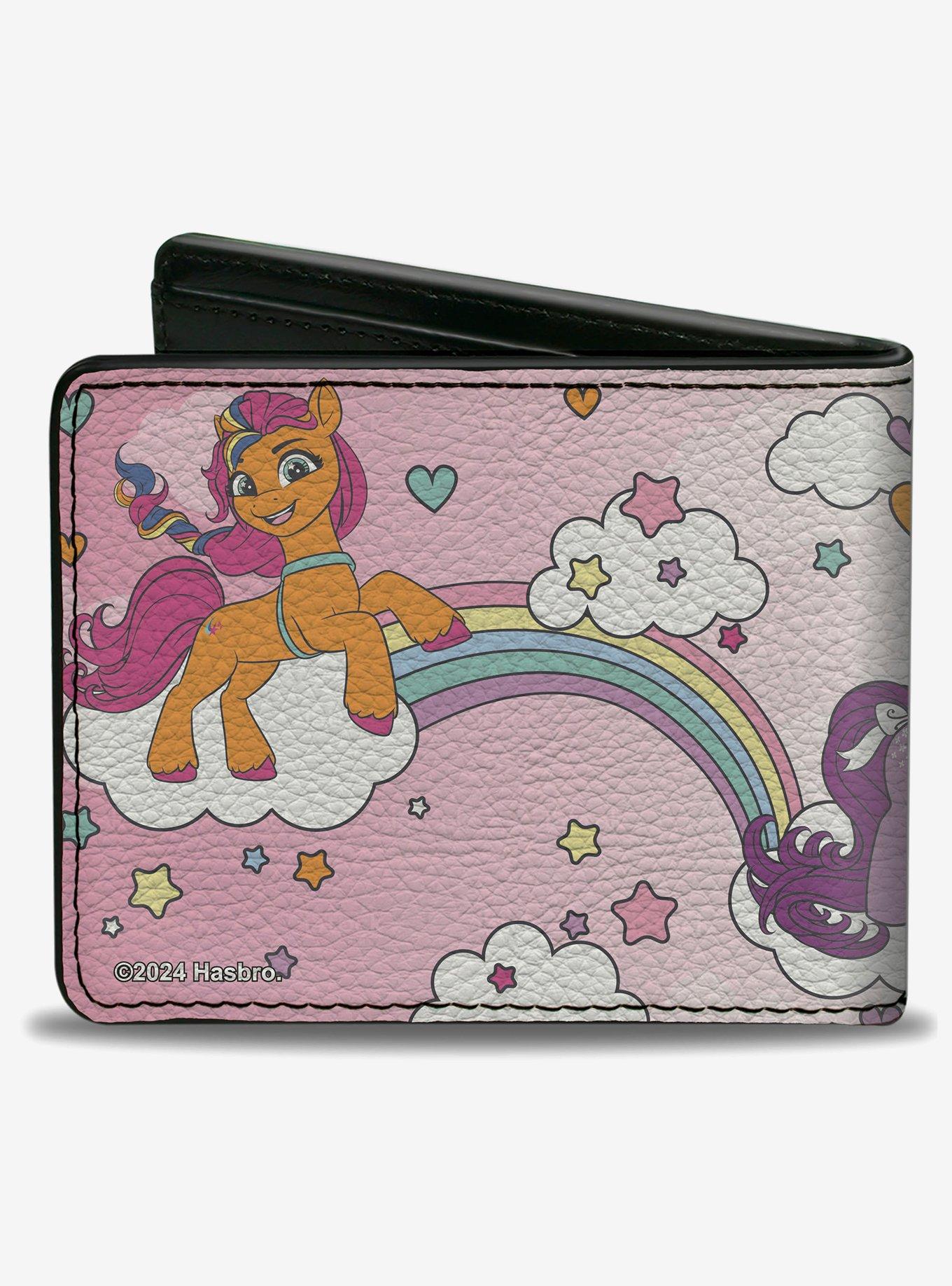 My Little Pony Three Pony Rainbow Cloud Scene Multi Bifold Wallet, , hi-res