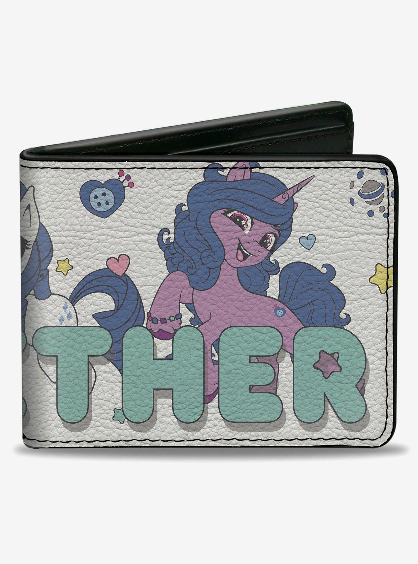 My Little Pony Together Pony Trio Pose Teal Bifold Wallet, , hi-res
