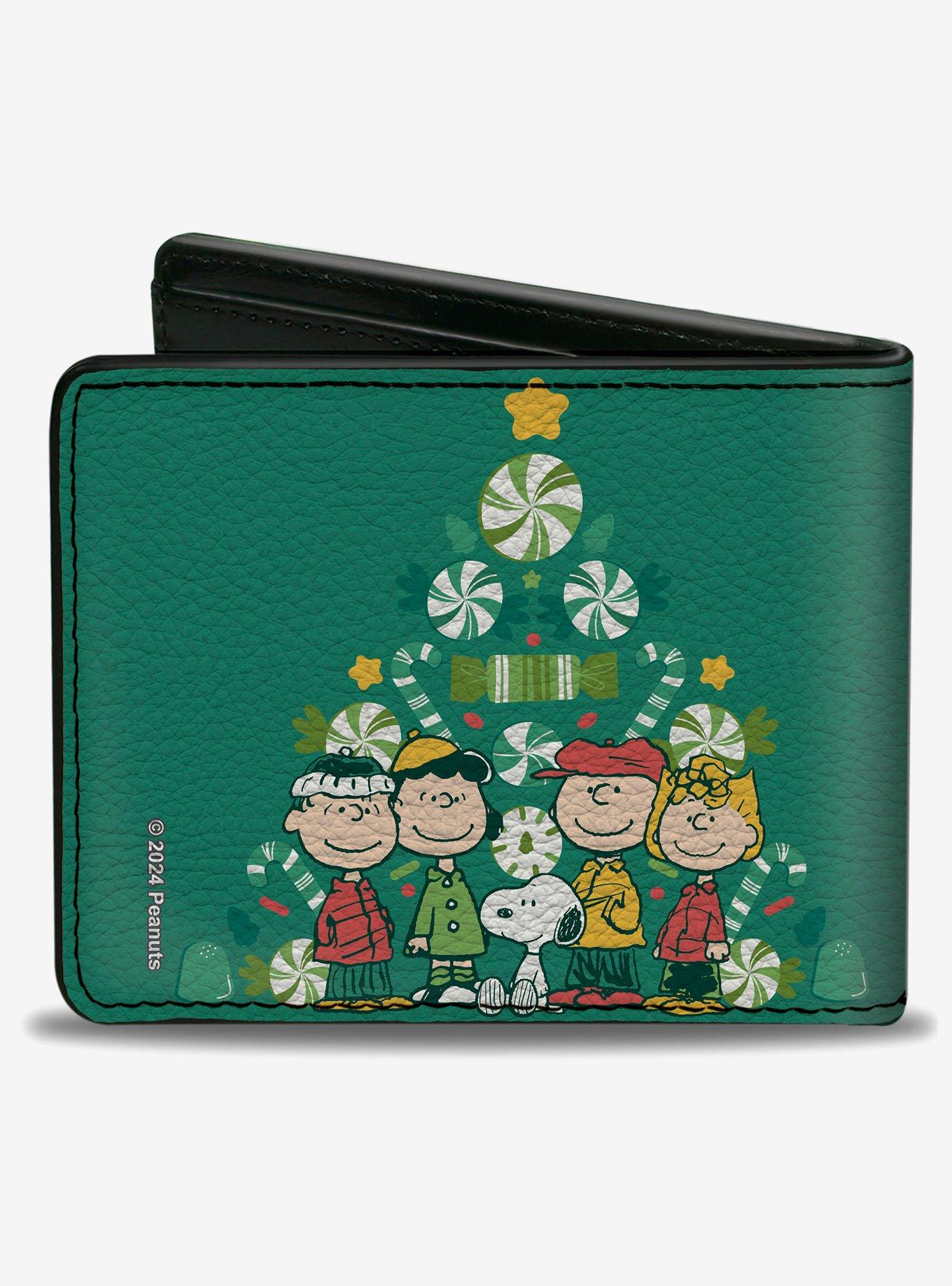 Peanuts Holiday Christmas Tree Group Pose Bifold Wallet, , hi-res