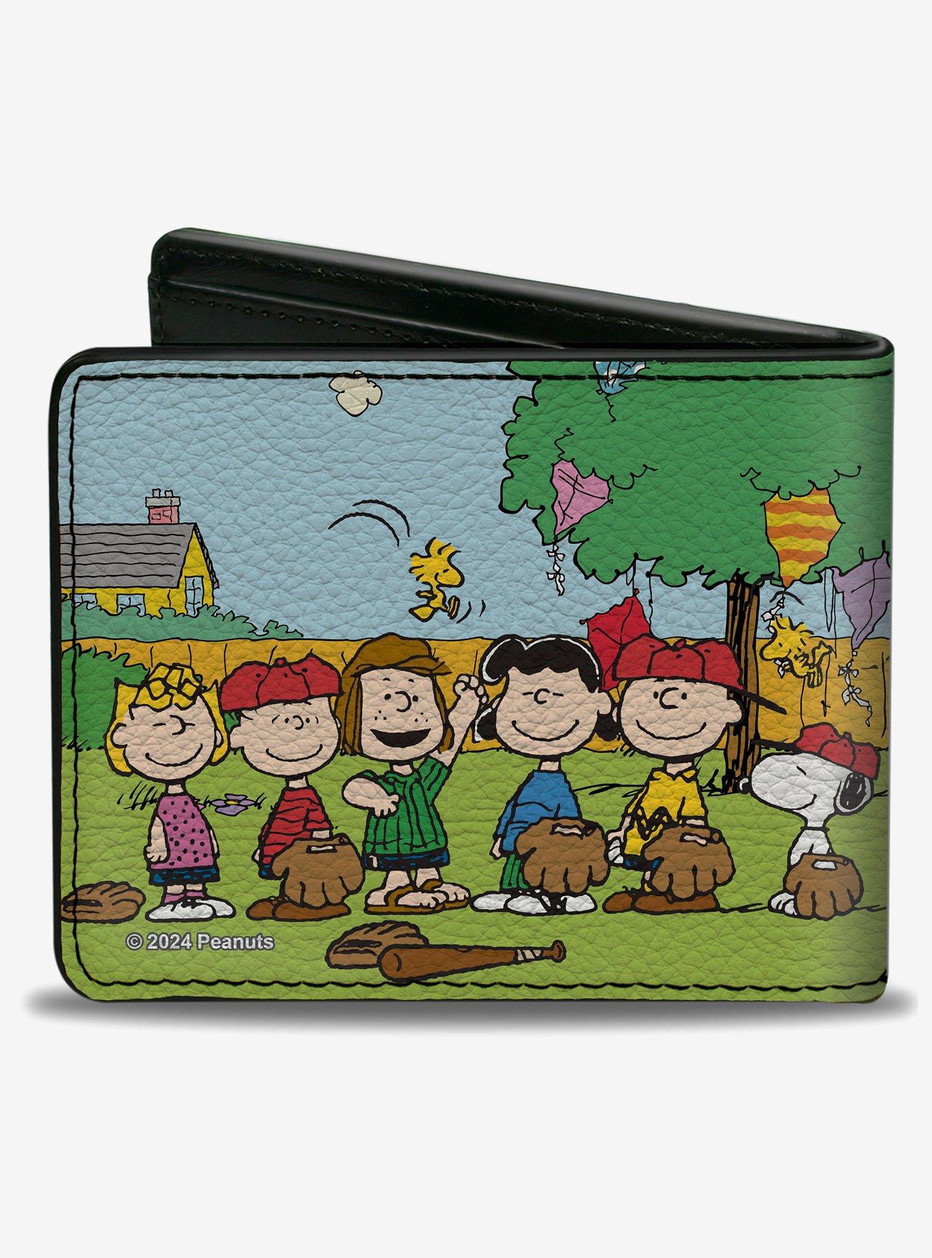 Peanuts Gang Backyard Baseball Group Pose Bifold Wallet, , hi-res
