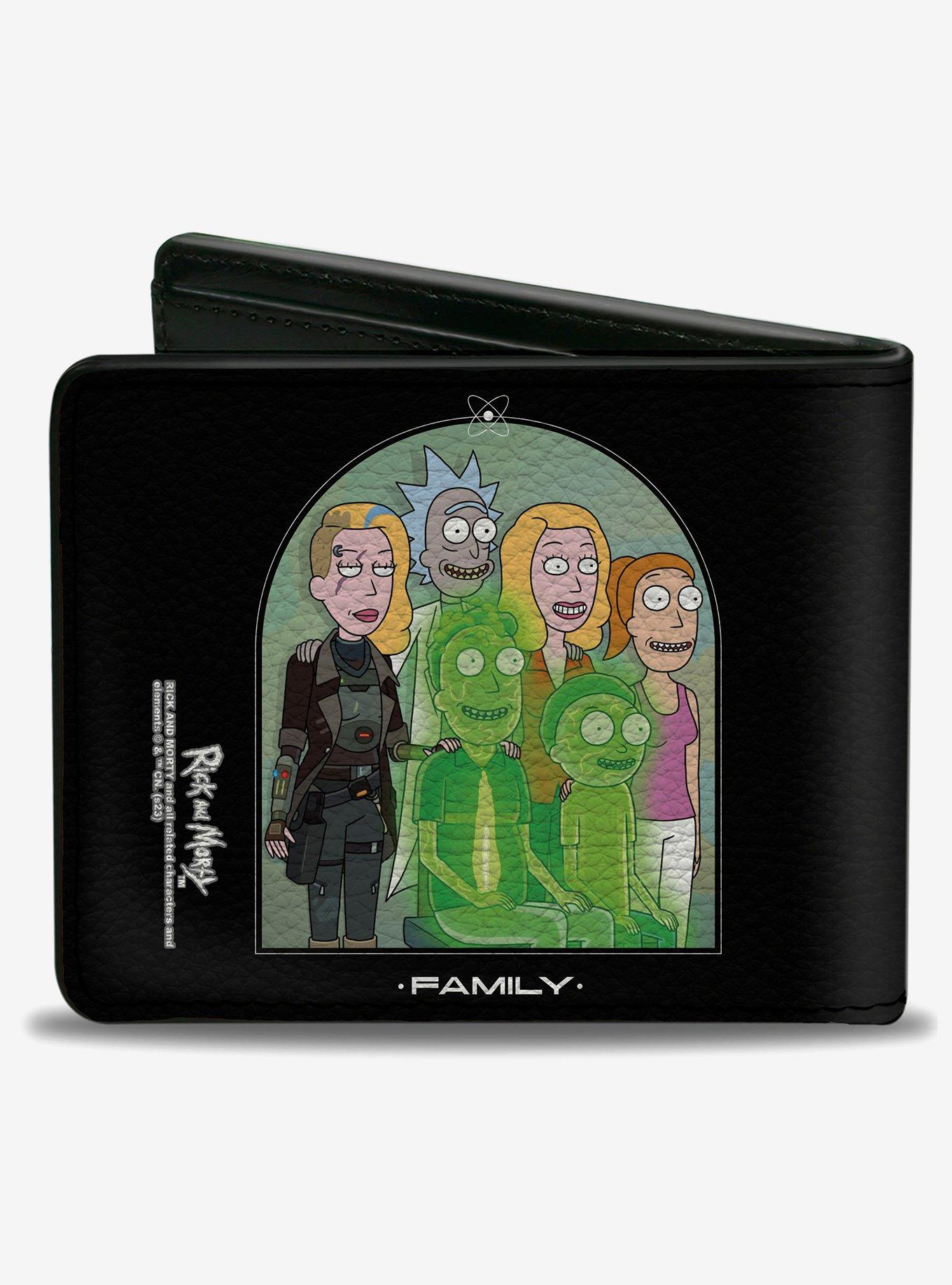 Rick and Morty Smith Family Portrait With Space Beth Bifold Wallet, , hi-res