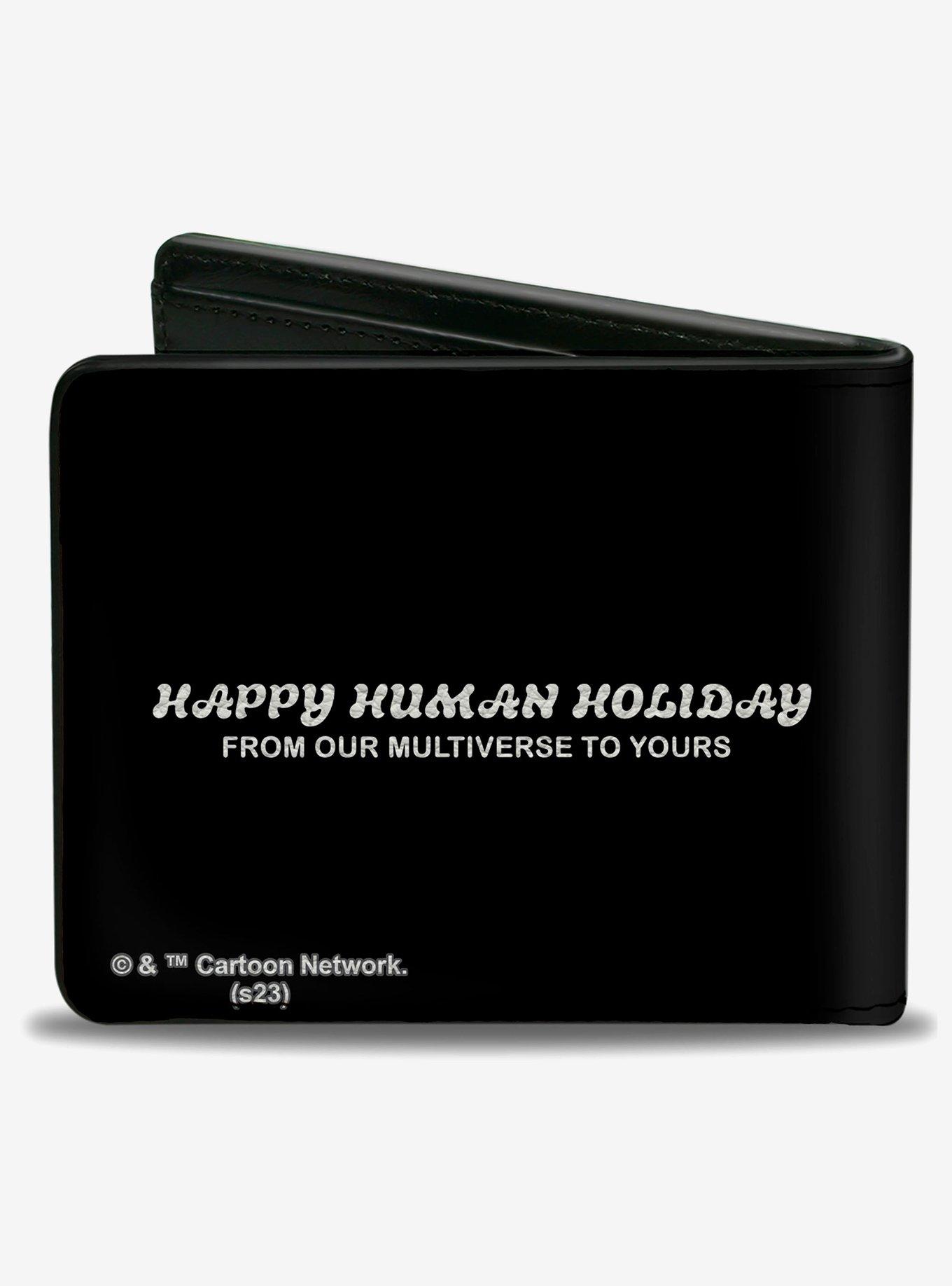 Rick and Morty Holiday Merry Rickmas Pose Happy Human Holiday Bifold Wallet, , hi-res