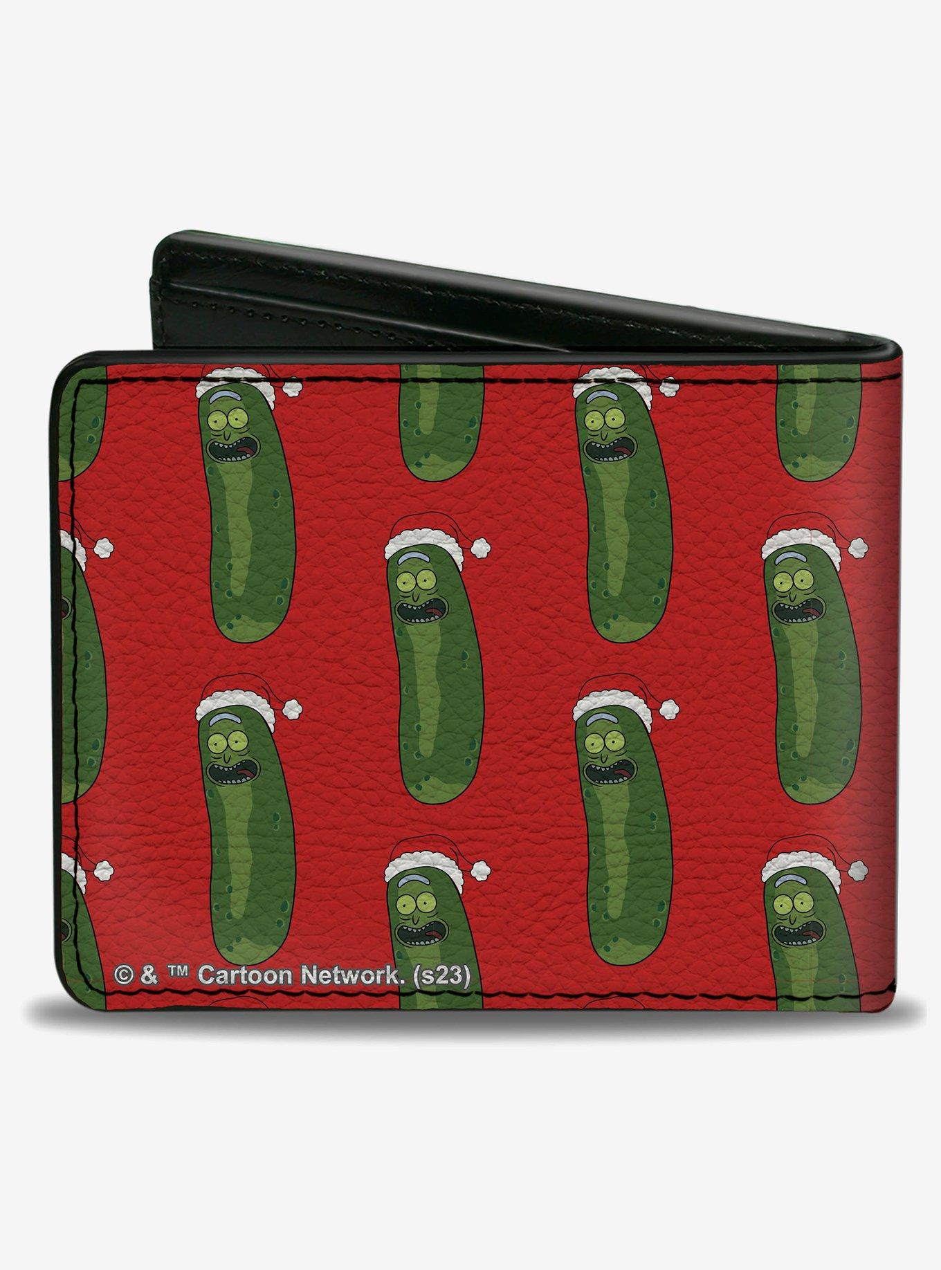 Rick and Morty Holiday Pickle Rick Santa Clause Pose Bifold Wallet, , hi-res