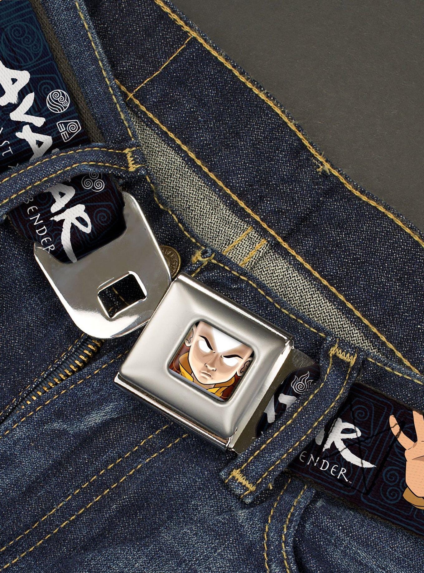 Avatar: The Last Airbender Aang Hand Pose and Title Seatbelt Buckle Belt, , hi-res