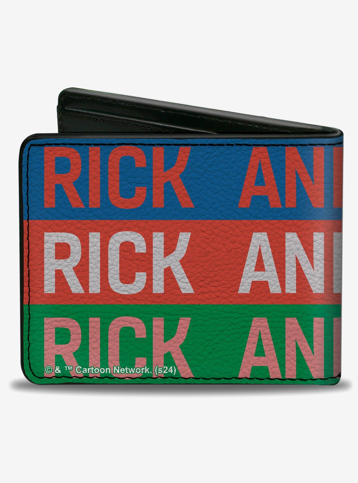 Rick and Morty Text Stripe Multi Bifold Wallet, , hi-res