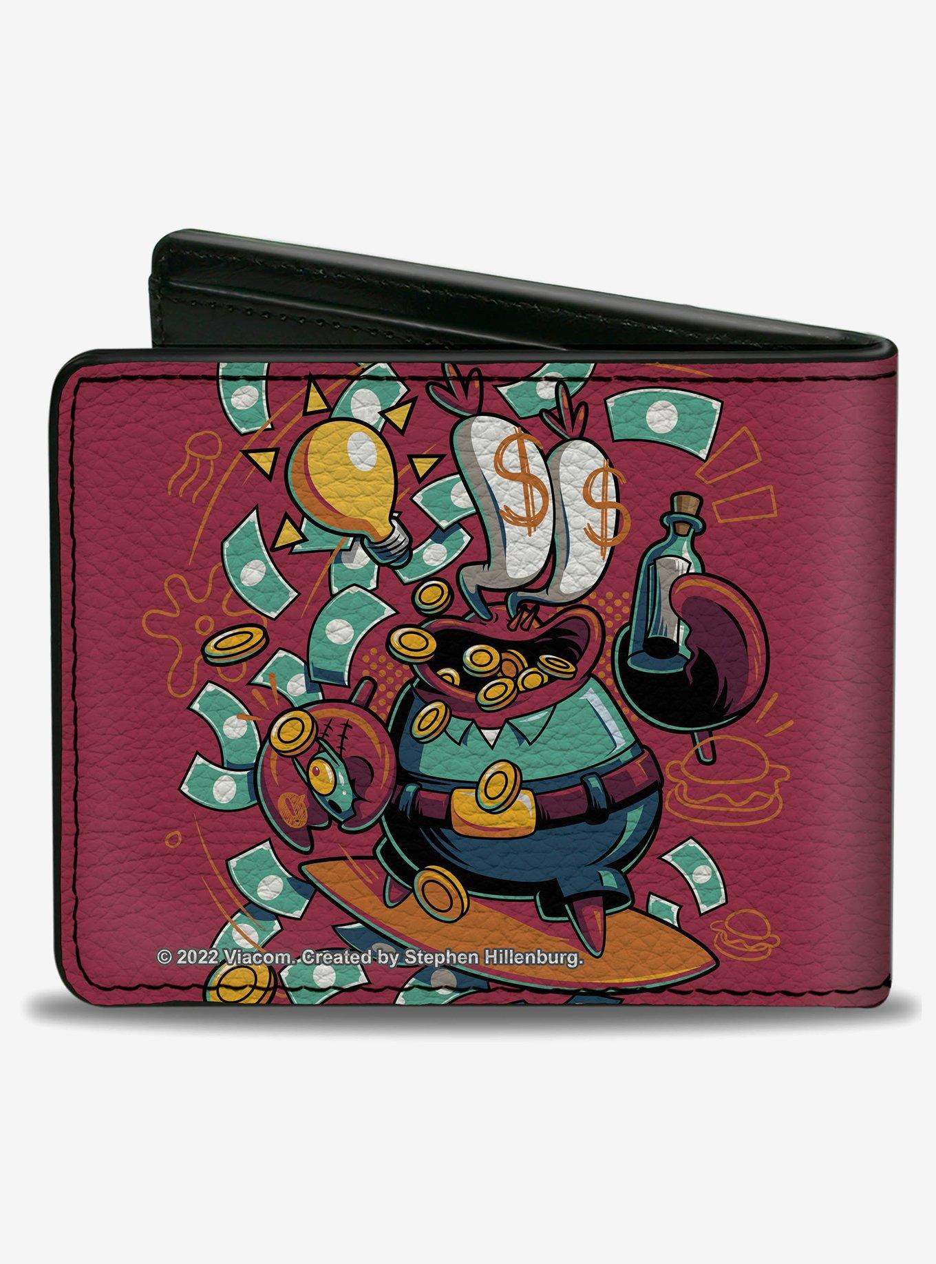 SpongeBob SquarePants Mr Krabs Dollar Sign Bifold Wallet, , hi-res