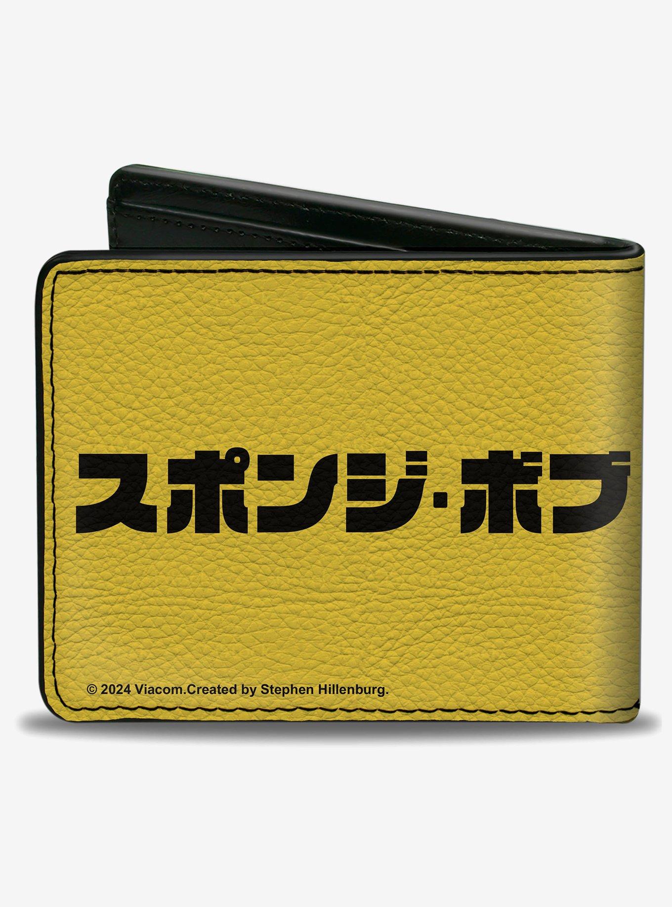 SpongeBob SquarePants Gnarly Face and Text Bifold Wallet, , hi-res