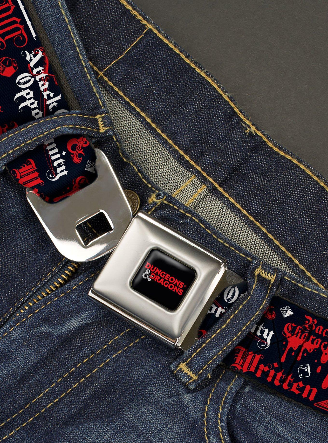 Dungeons & Dragons Dragon Master Collage Seatbelt Buckle Belt, , hi-res