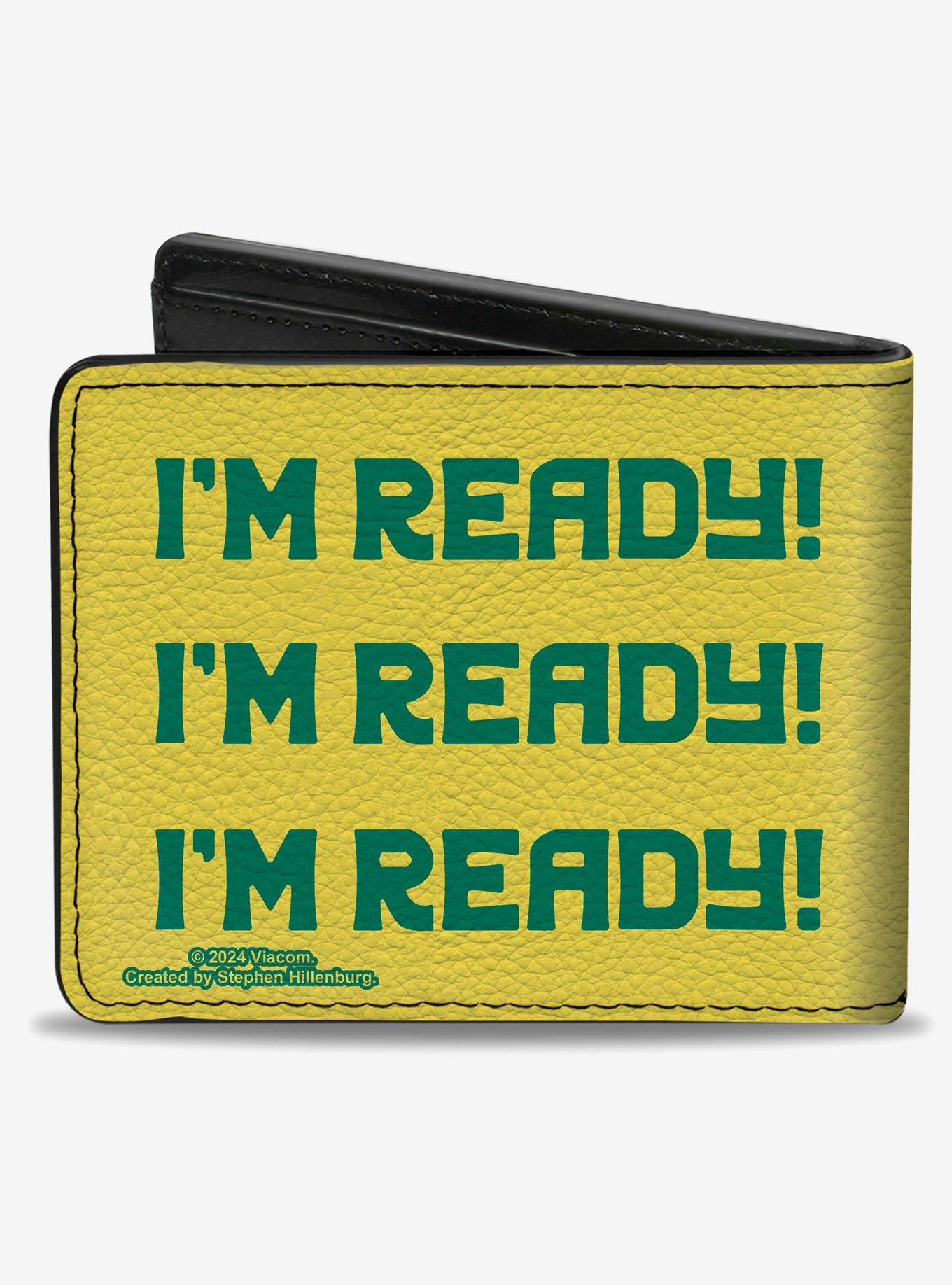 SpongeBob SquarePants I'm Ready Face Close Up Bifold Wallet, , hi-res