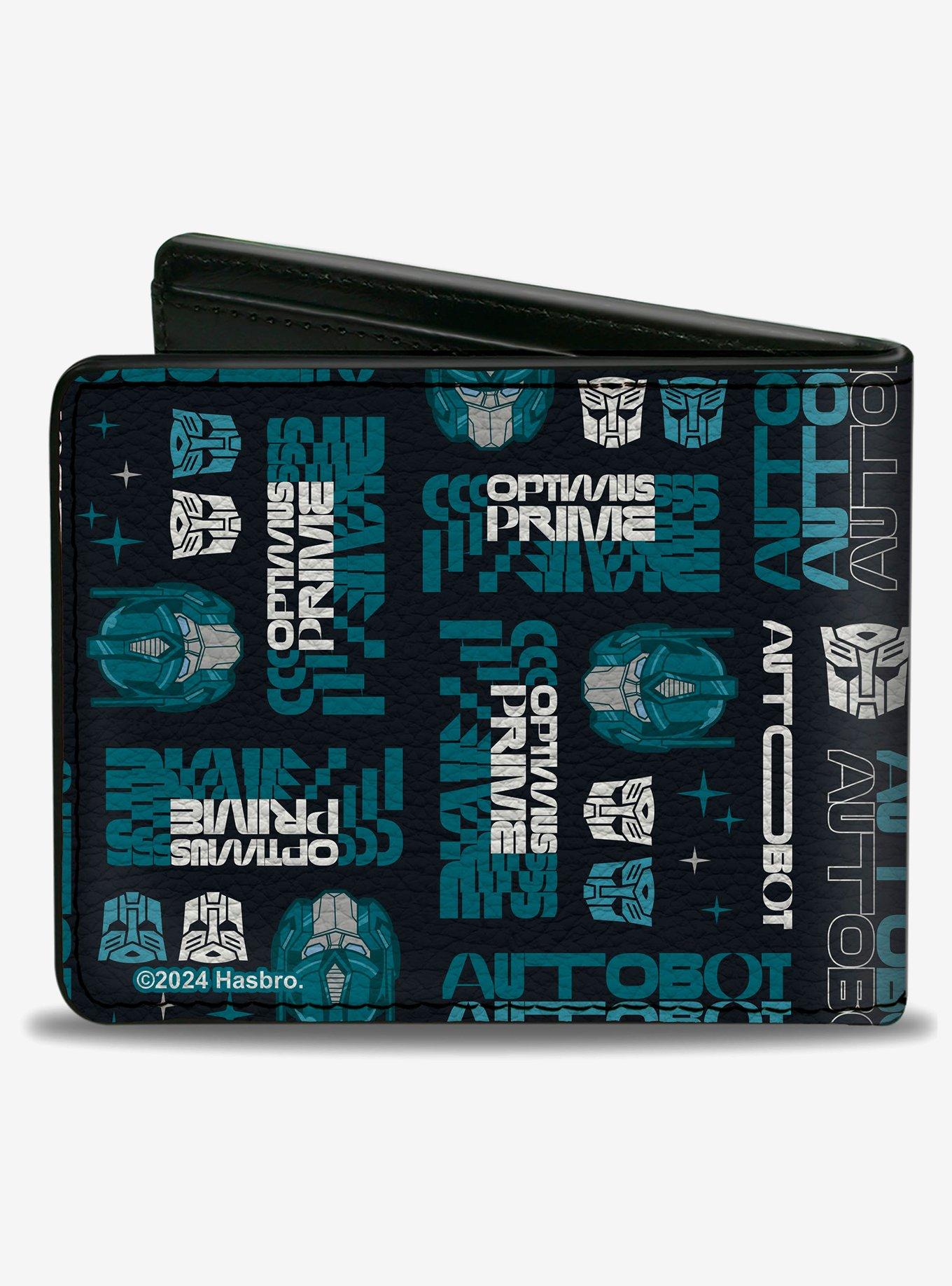 Transformers Optimus Prime Text & Icons Collage Bifold Wallet, , alternate