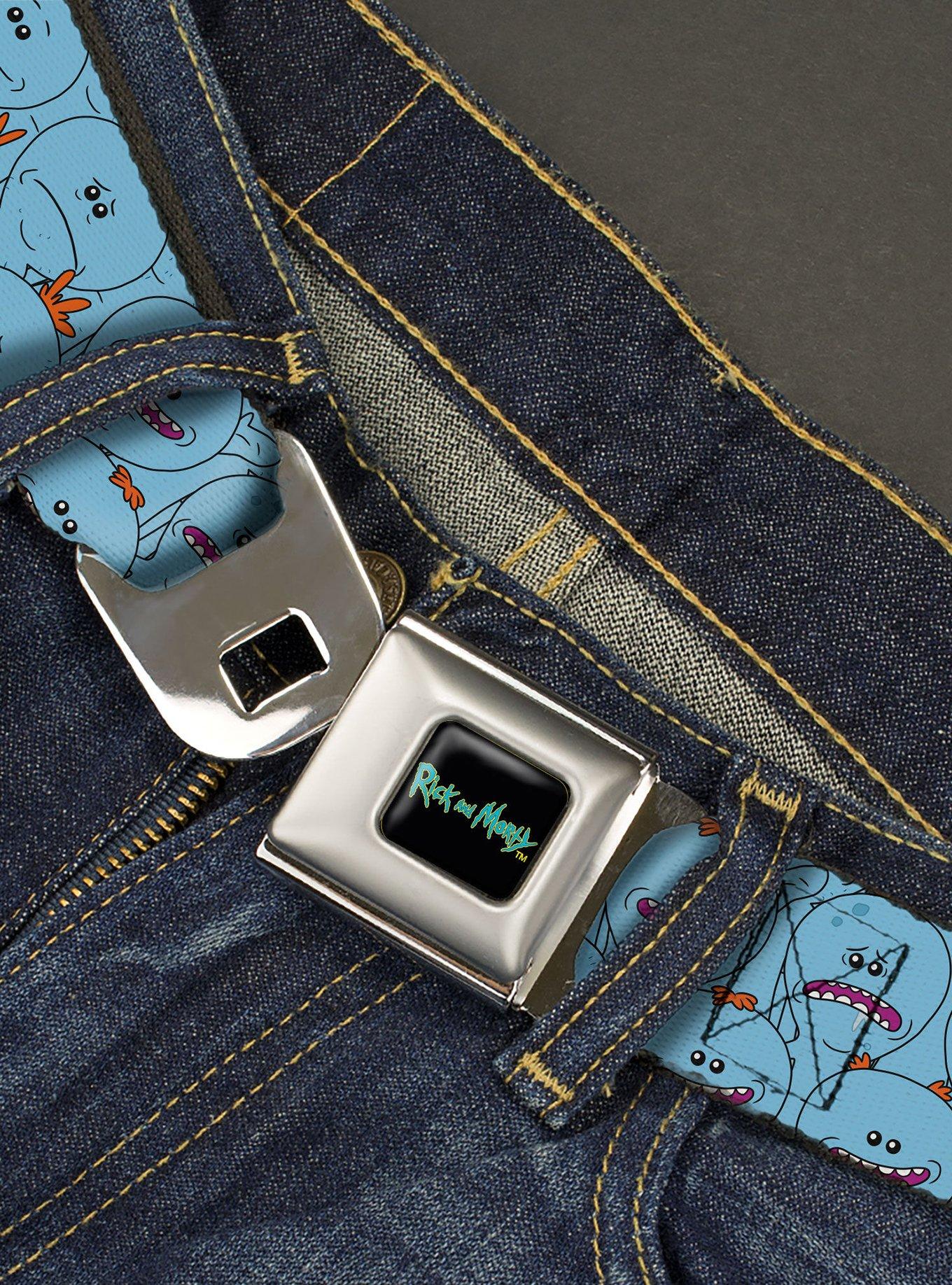 Rick and Morty Kirkland Meeseeks and Meeseeks Seatbelt Buckle Belt, , hi-res