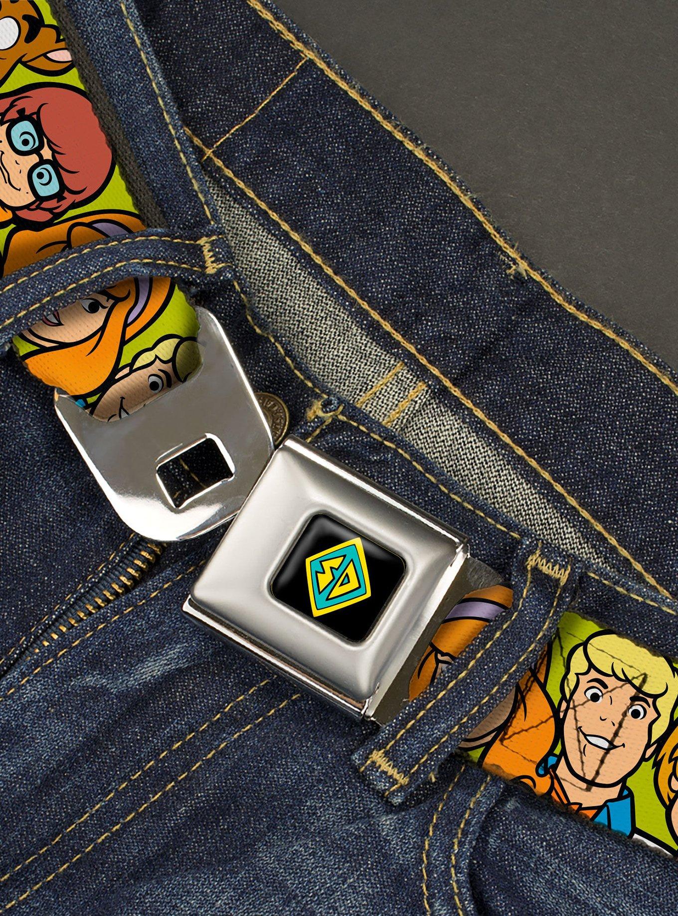 Scooby-Doo! Character Faces Close Up Seatbelt Buckle Belt, , hi-res