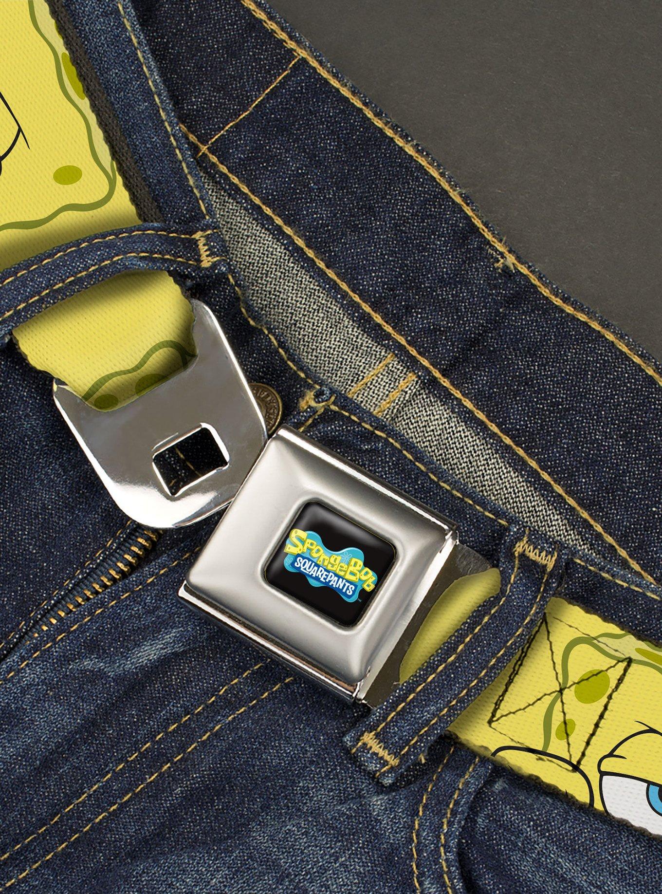 SpongeBob SquarePants Close Up Face Seatbelt Buckle Belt, , hi-res