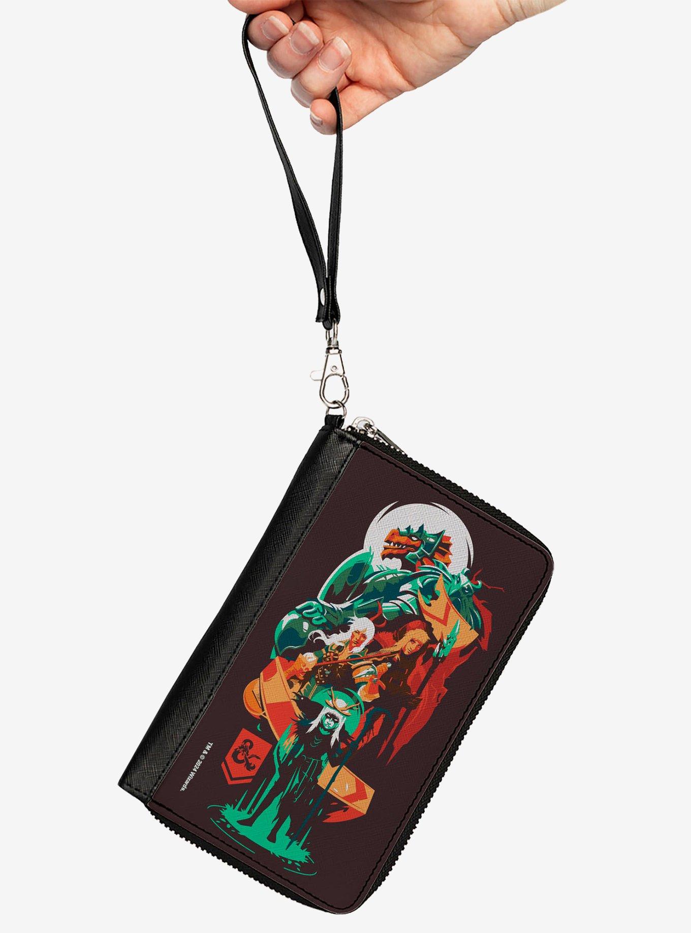 Dungeons & Dragons Character Collage Multi Zip Around Wallet, , hi-res