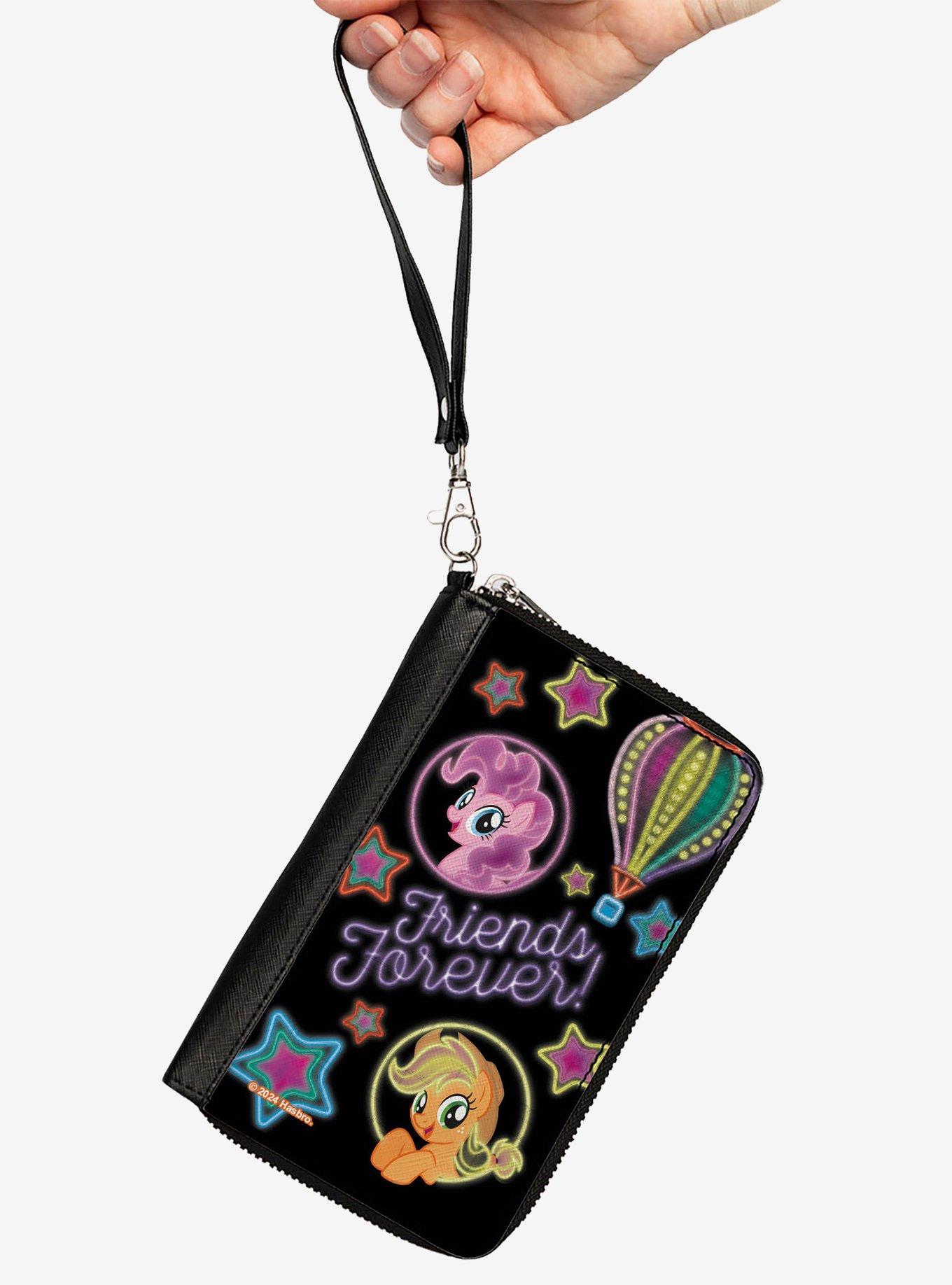 My Little Pony Pinkie Pie and Applejack Friends Forever Neon Zip Around Wallet, , hi-res