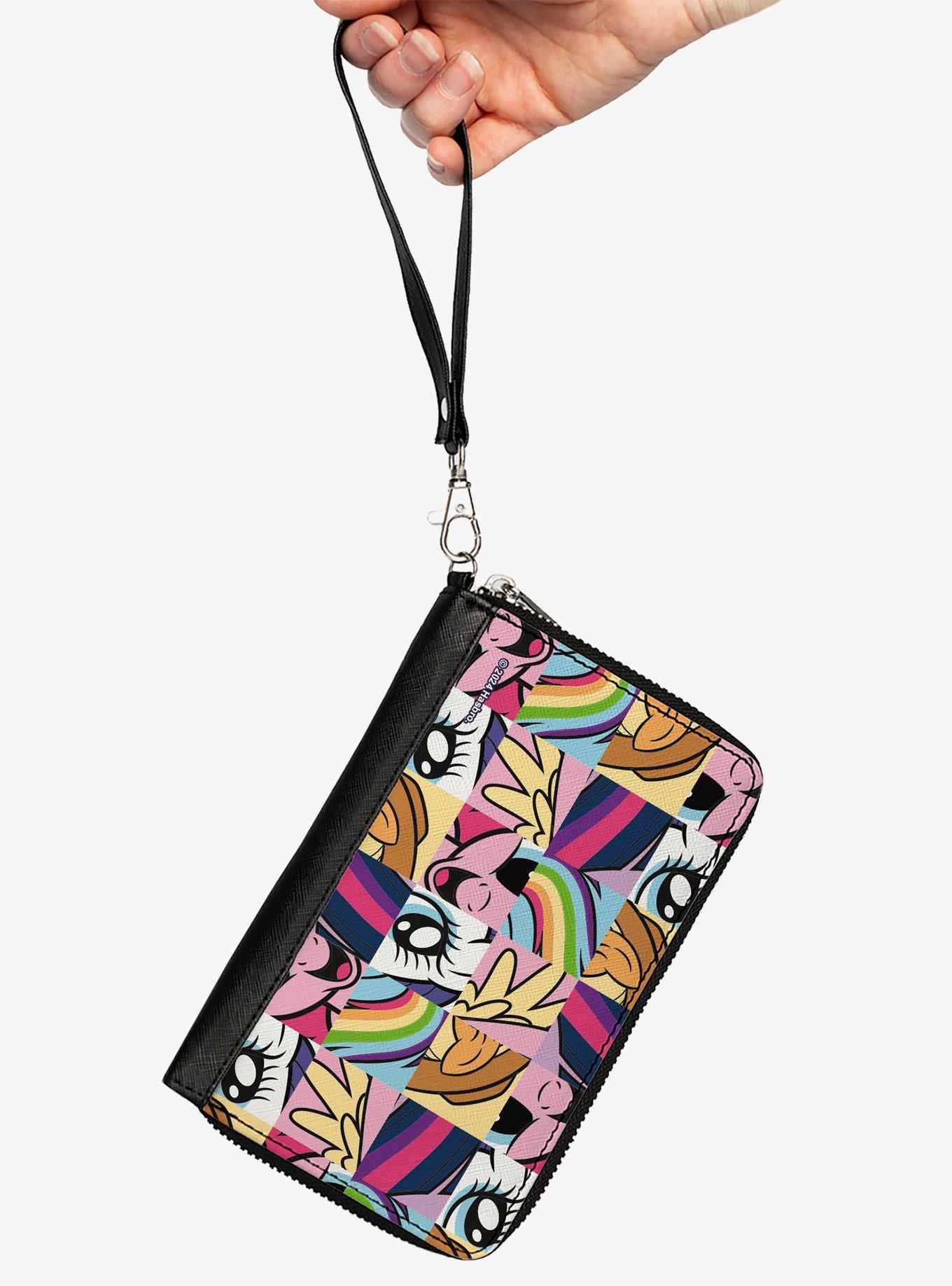 My Little Pony Friendship Is Magic Close Up Blocks Collage Zip Around Wallet, , hi-res