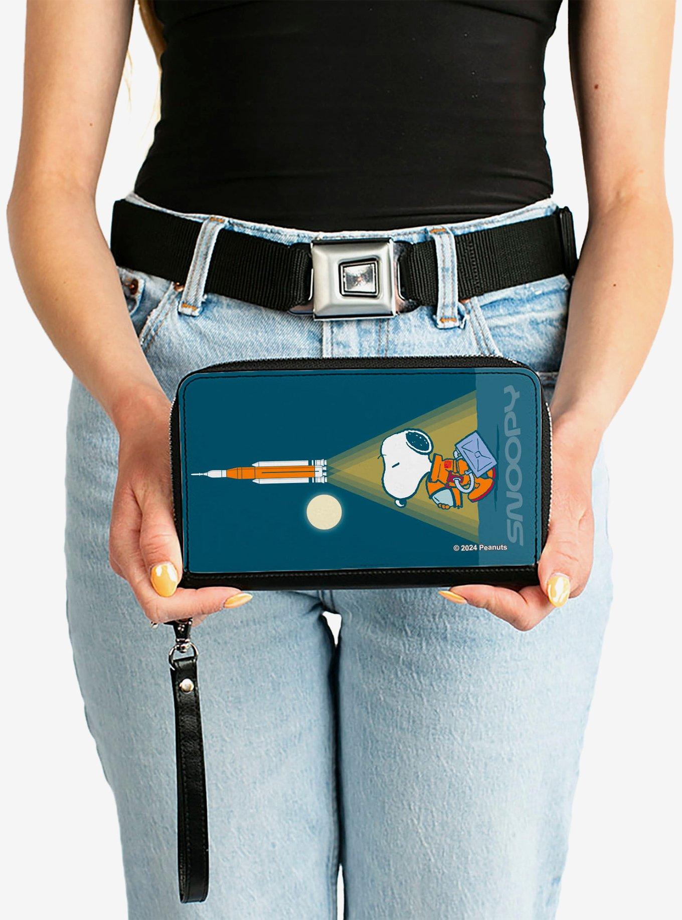 Peanuts Astronaut Rocket Launch Snoopy Pose Zip Around Wallet, , hi-res