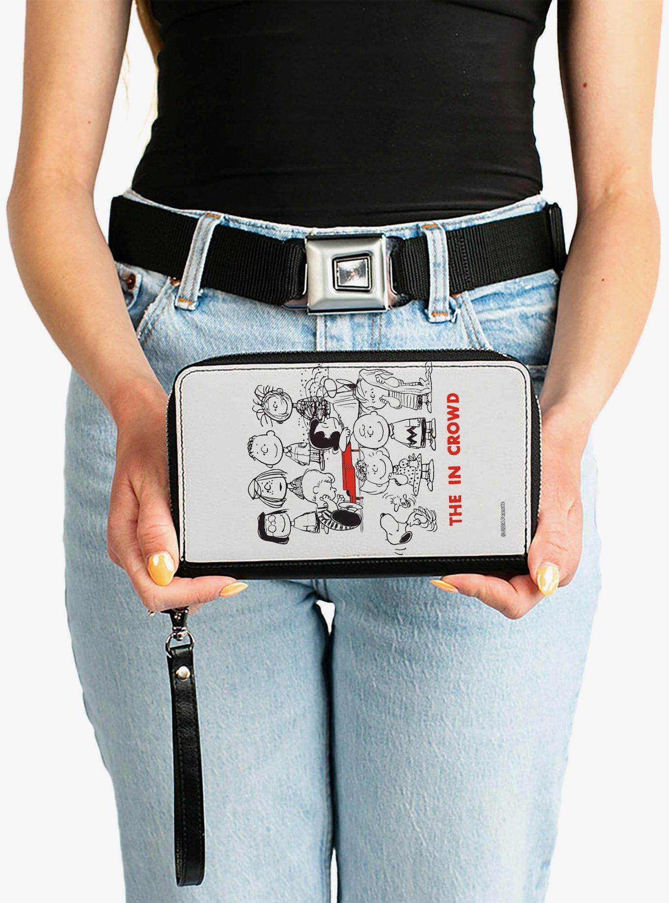 Peanuts Gang 75th The In Crowd Group Pose Zip Around Wallet, , hi-res