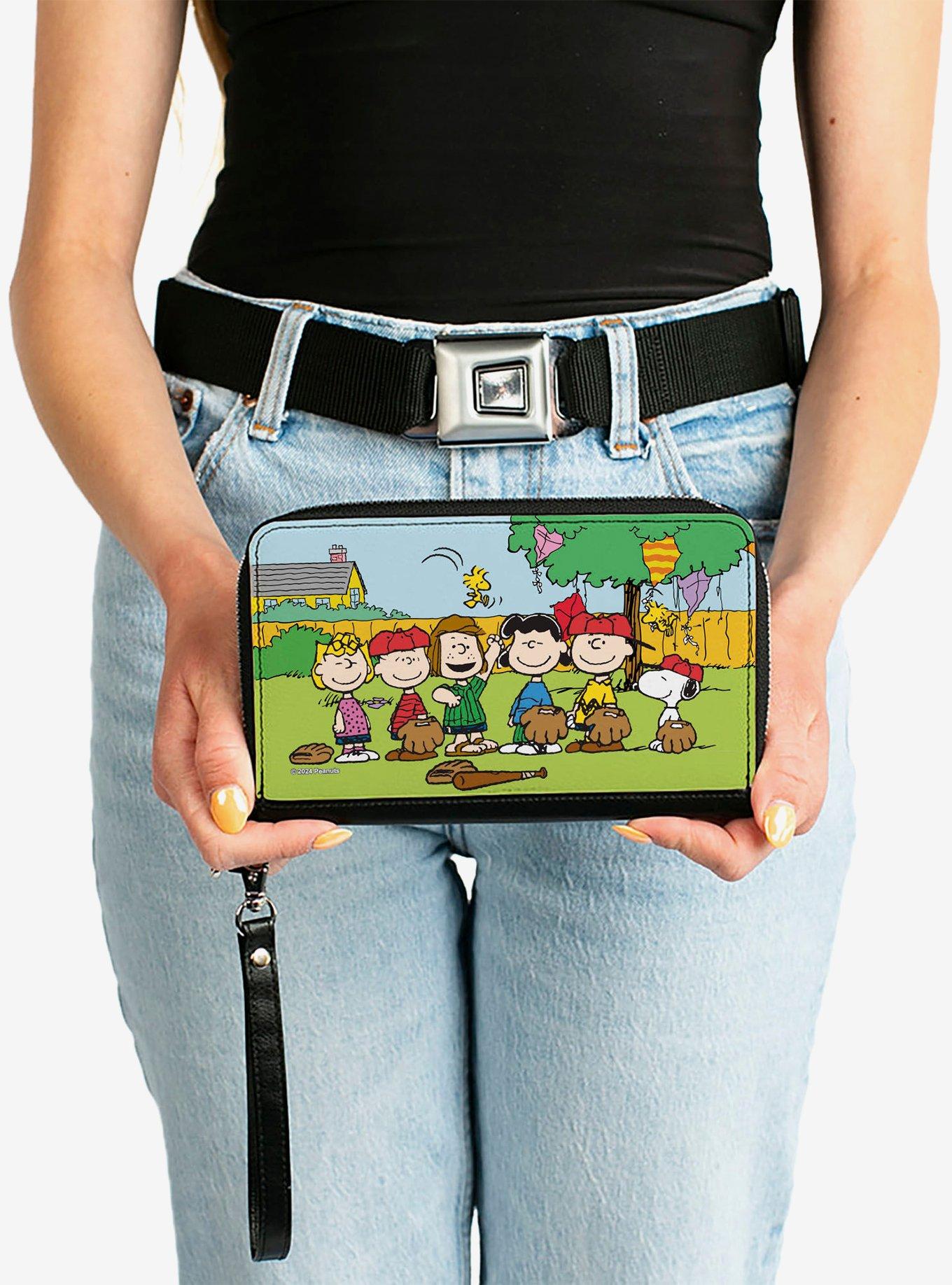 Peanuts Gang Backyard Baseball Group Pose Zip Around Wallet, , hi-res