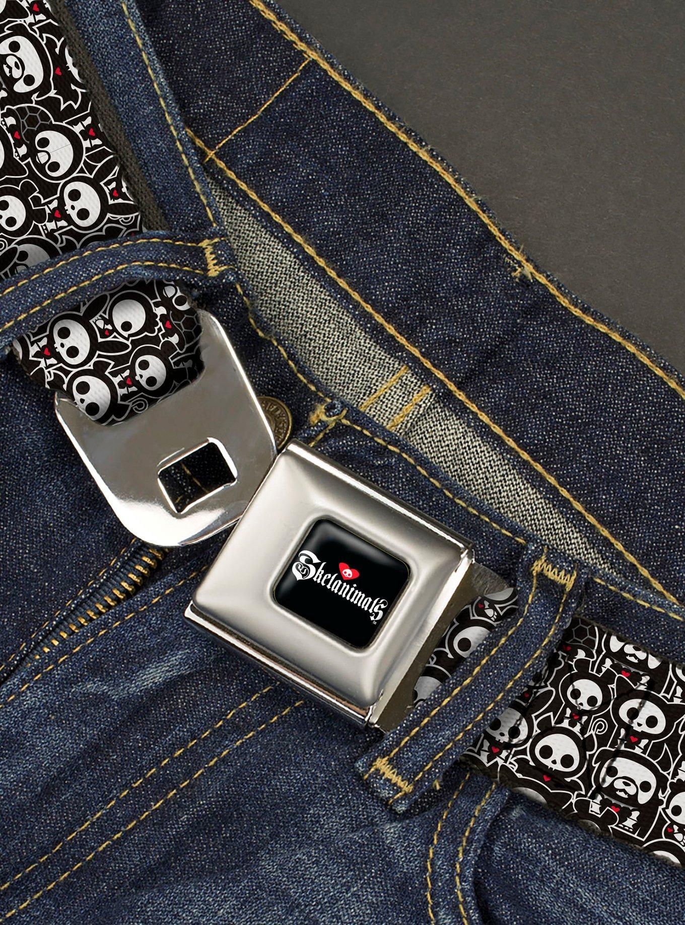 Skelanimals Animal Poses Stacked Seatbelt Buckle Belt, , hi-res