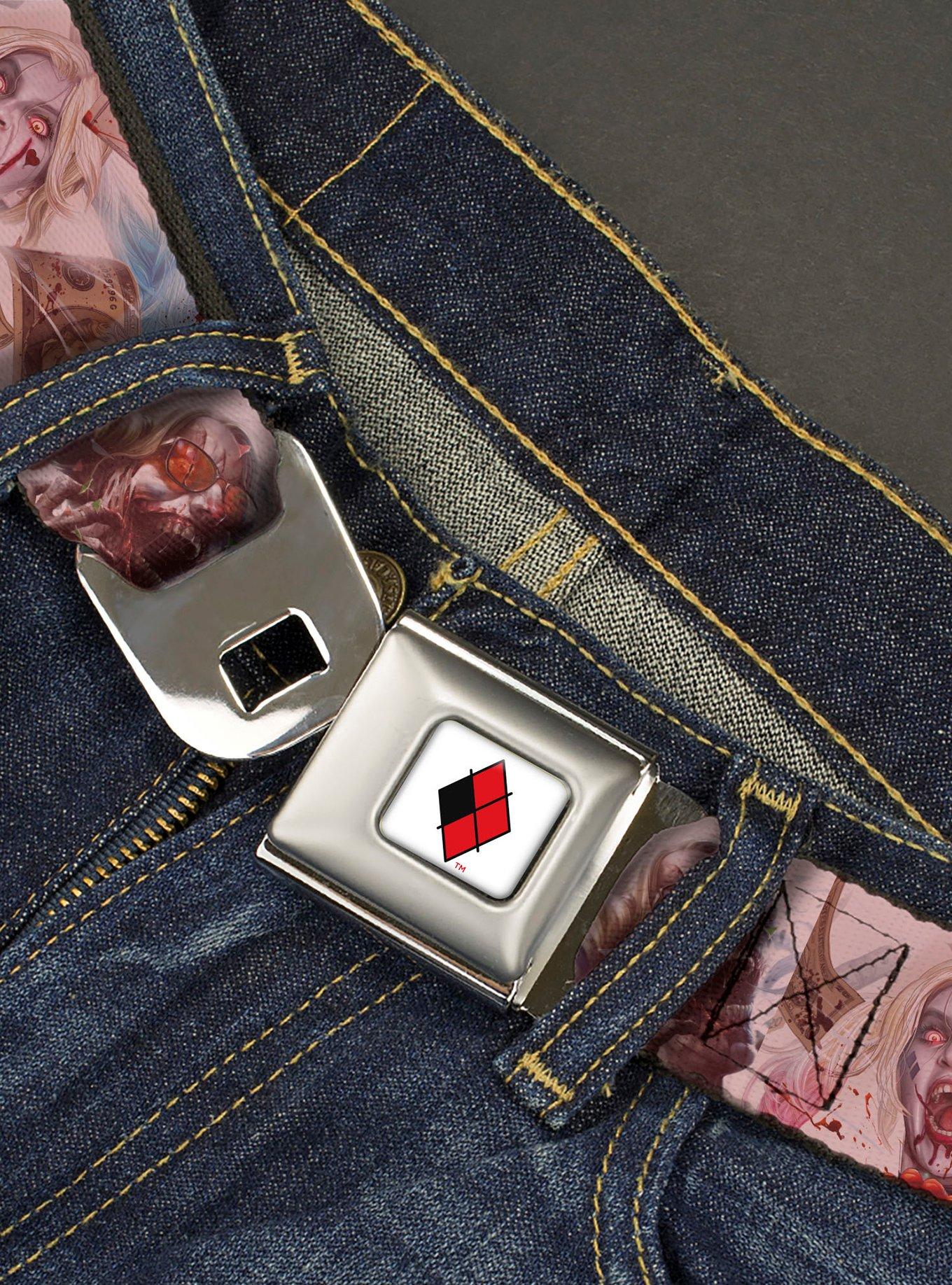 DC Comics Harley Quinn Deceased Variant Seatbelt Buckle Belt, , hi-res
