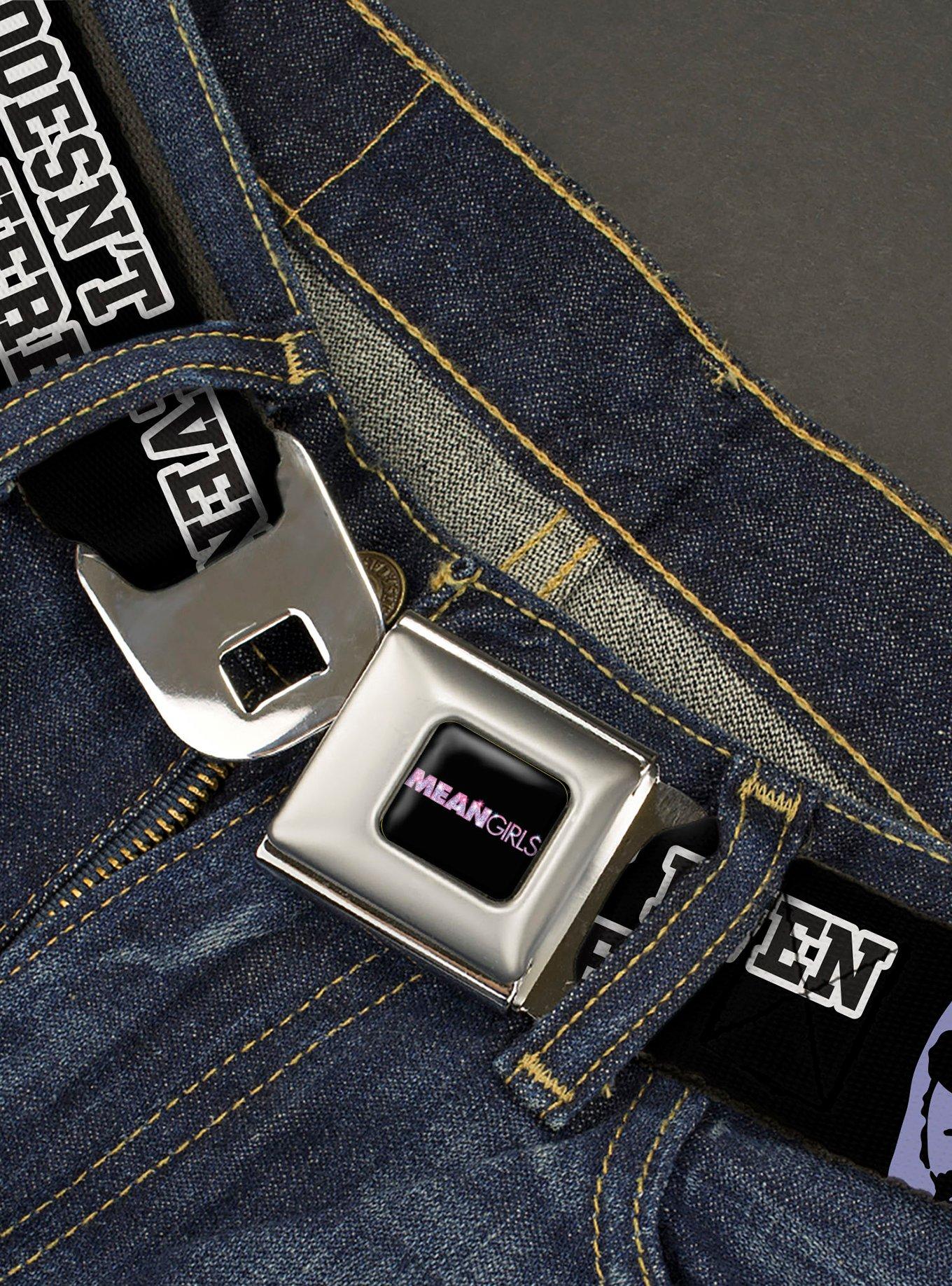 Mean Girls Damian She Doesn't Even Go Here Seatbelt Buckle Belt, , hi-res