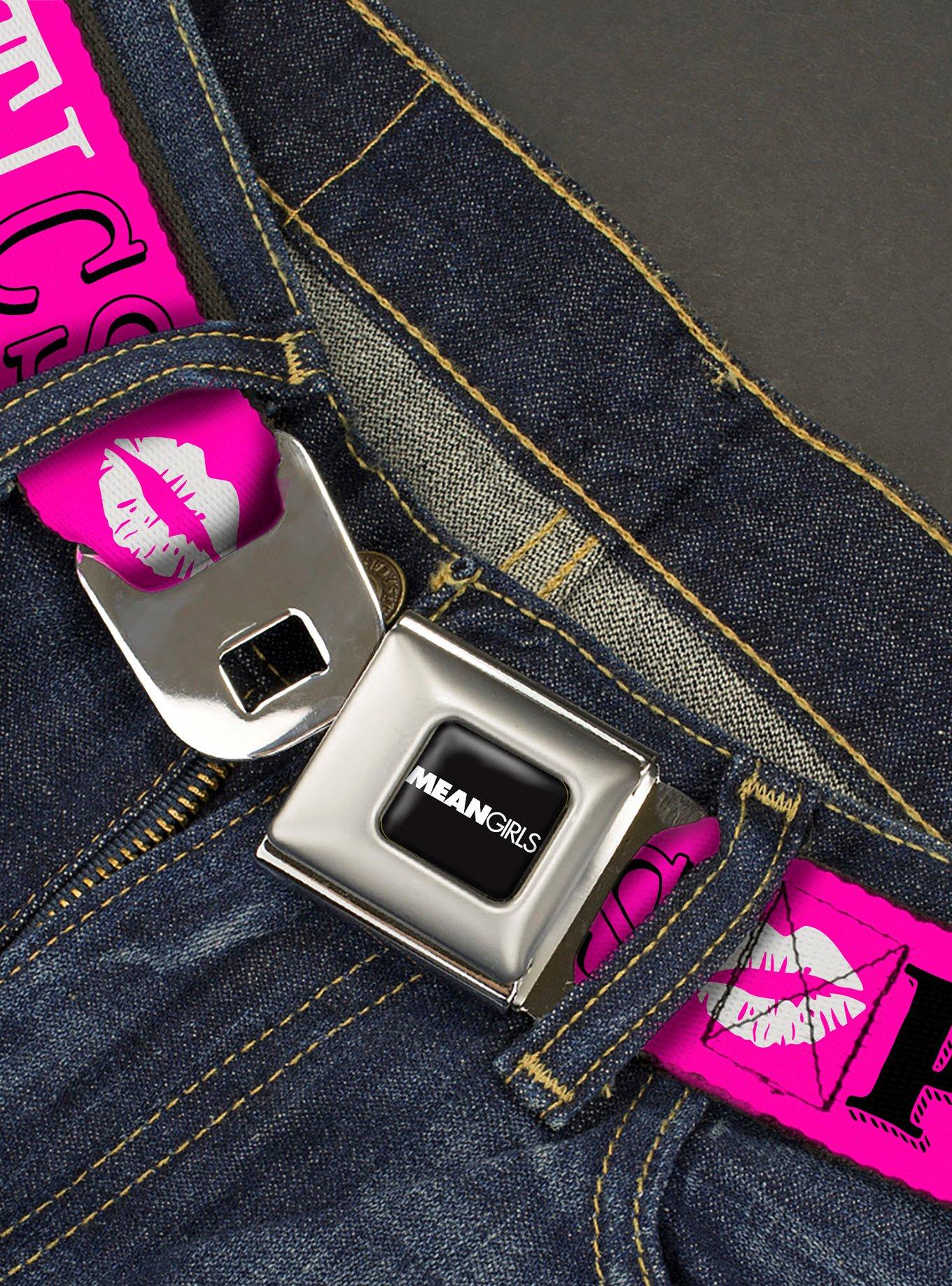 Mean Girls Plastics Collage Seatbelt Buckle Belt, , hi-res