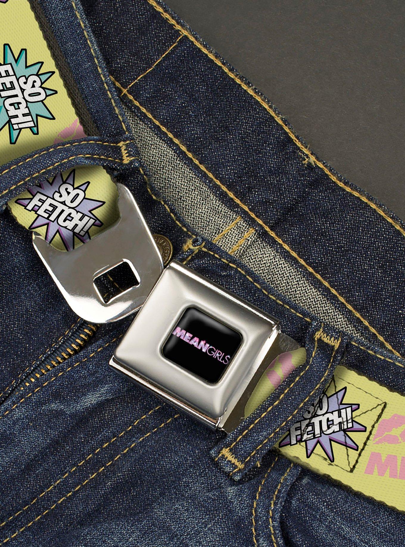Mean Girls Title Logo So Fetch Quote Seatbelt Buckle Belt, , hi-res