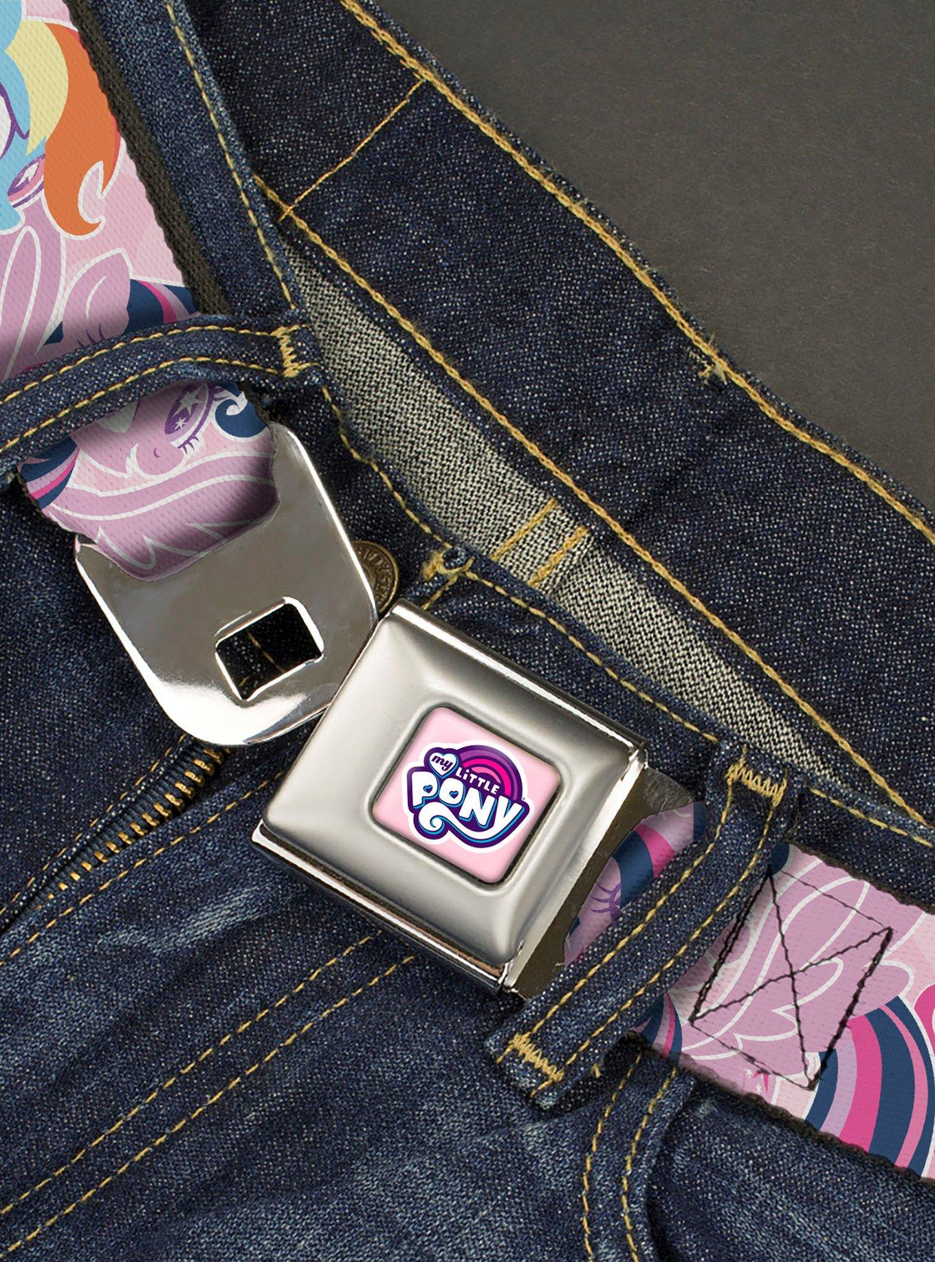 My Little Pony Five Pony Poses Pink Seatbelt Buckle Belt, , hi-res