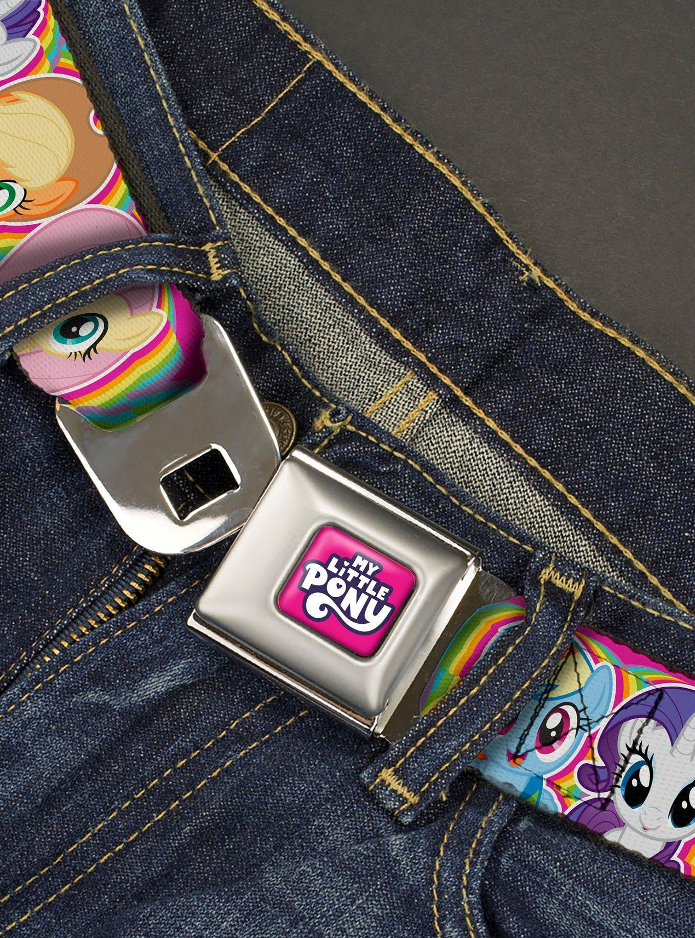 My Little Pony Four Pony Close Up Faces Seatbelt Buckle Belt, , hi-res