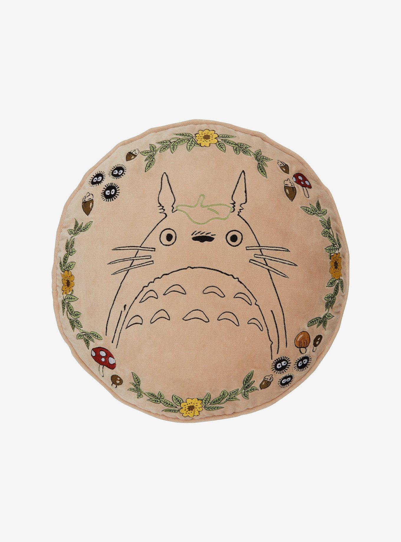 Studio Ghibli® My Neighbor Totoro Floral Embroidered Pillow — BoxLunch Exclusive, , hi-res