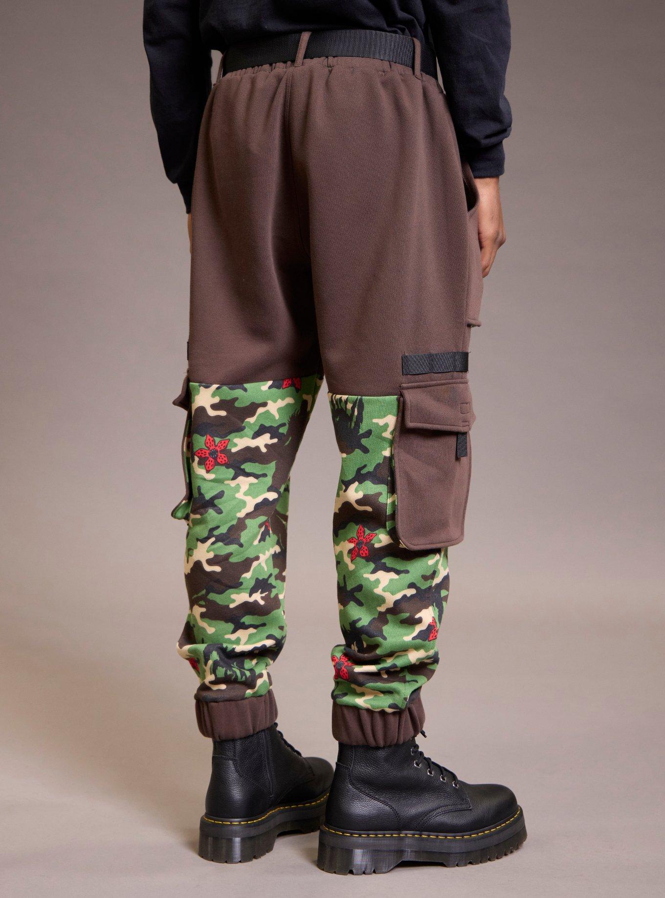 Stranger Things Demogorgon Camouflage Cargo Jogger Sweatpants, MULTI, alternate