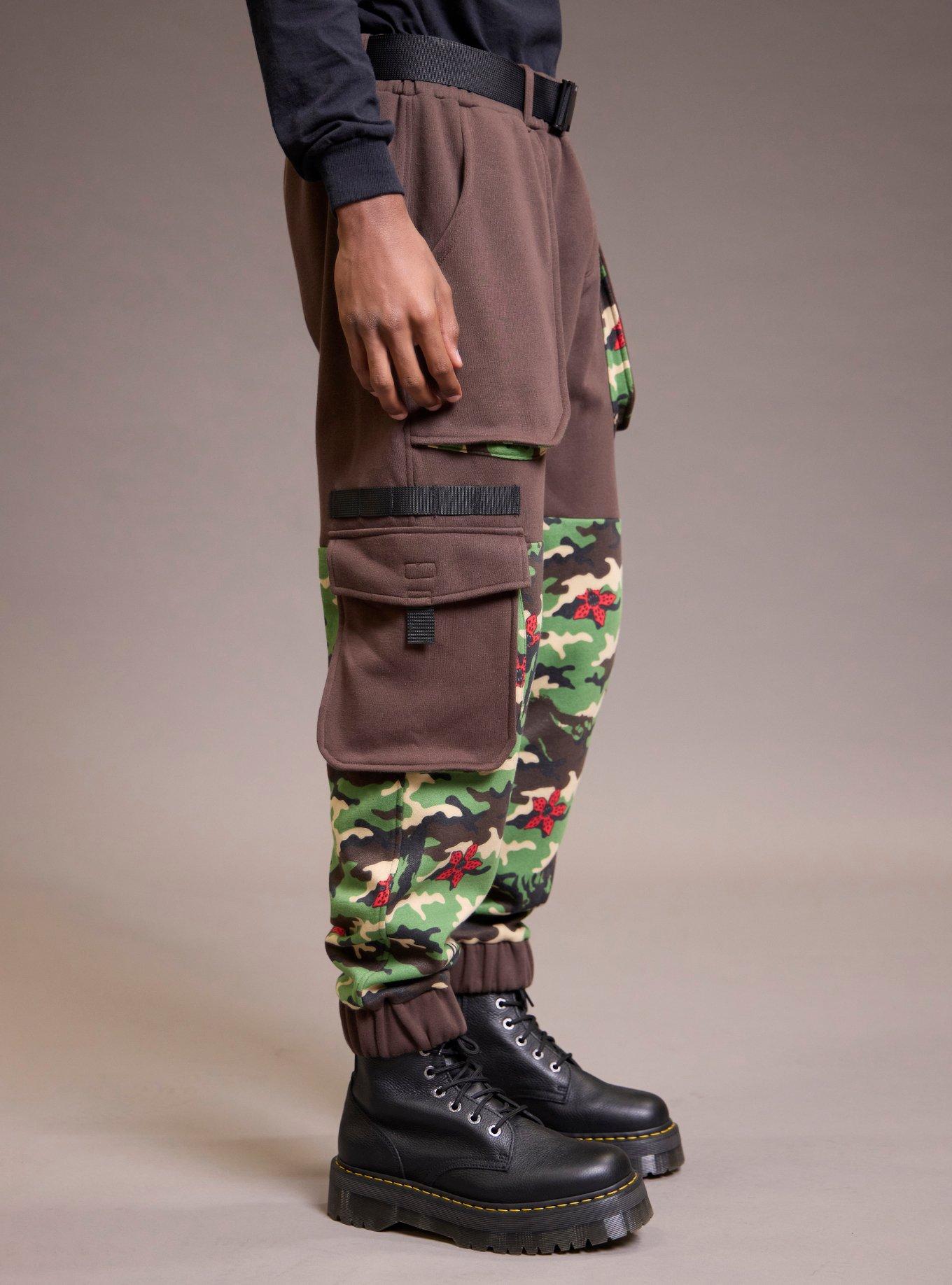 Stranger Things Demogorgon Camouflage Cargo Jogger Sweatpants, MULTI, alternate