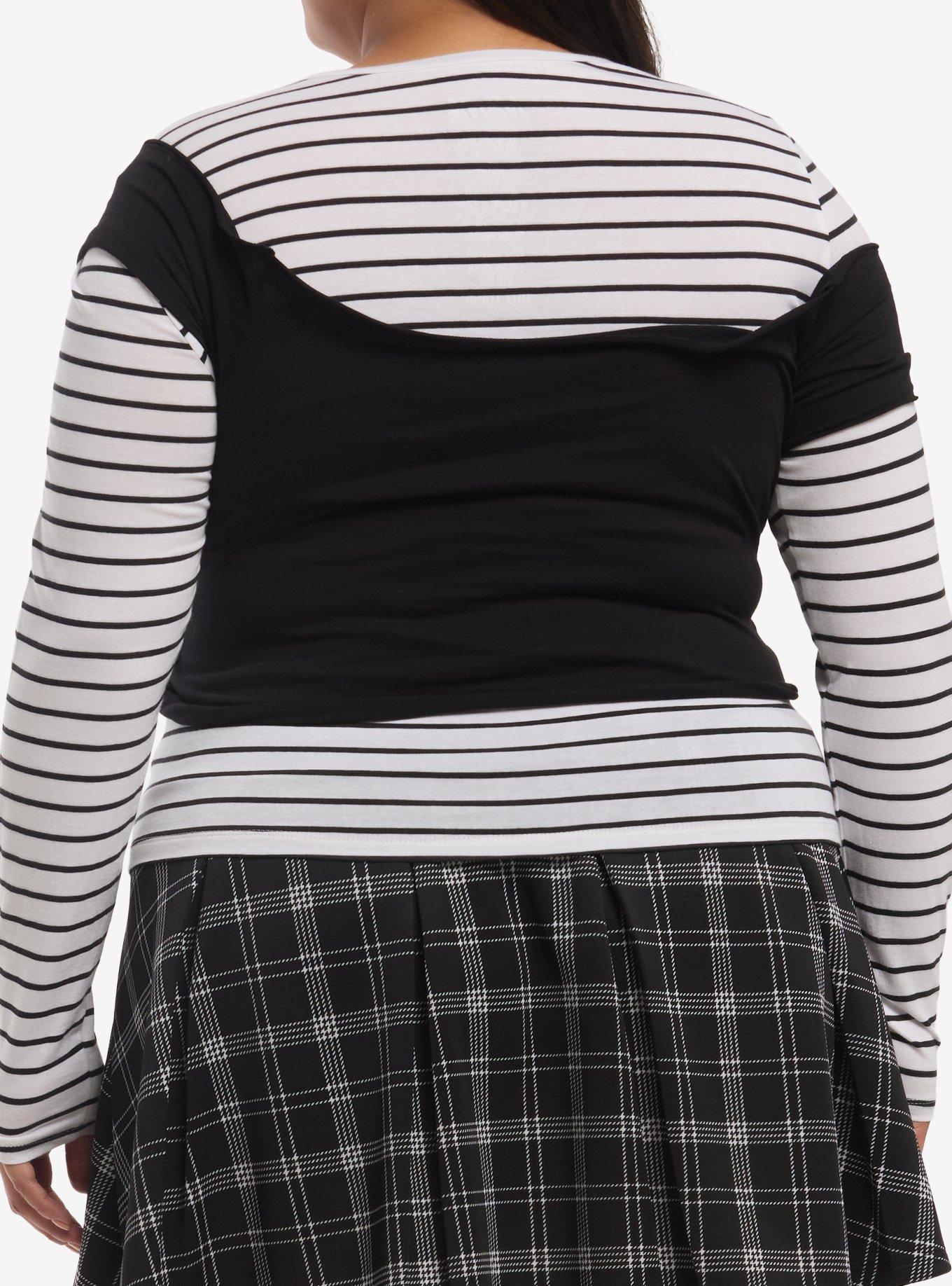 Nana Black Stones Girls Twofer Long-Sleeve Top Plus Size, MULTI, alternate