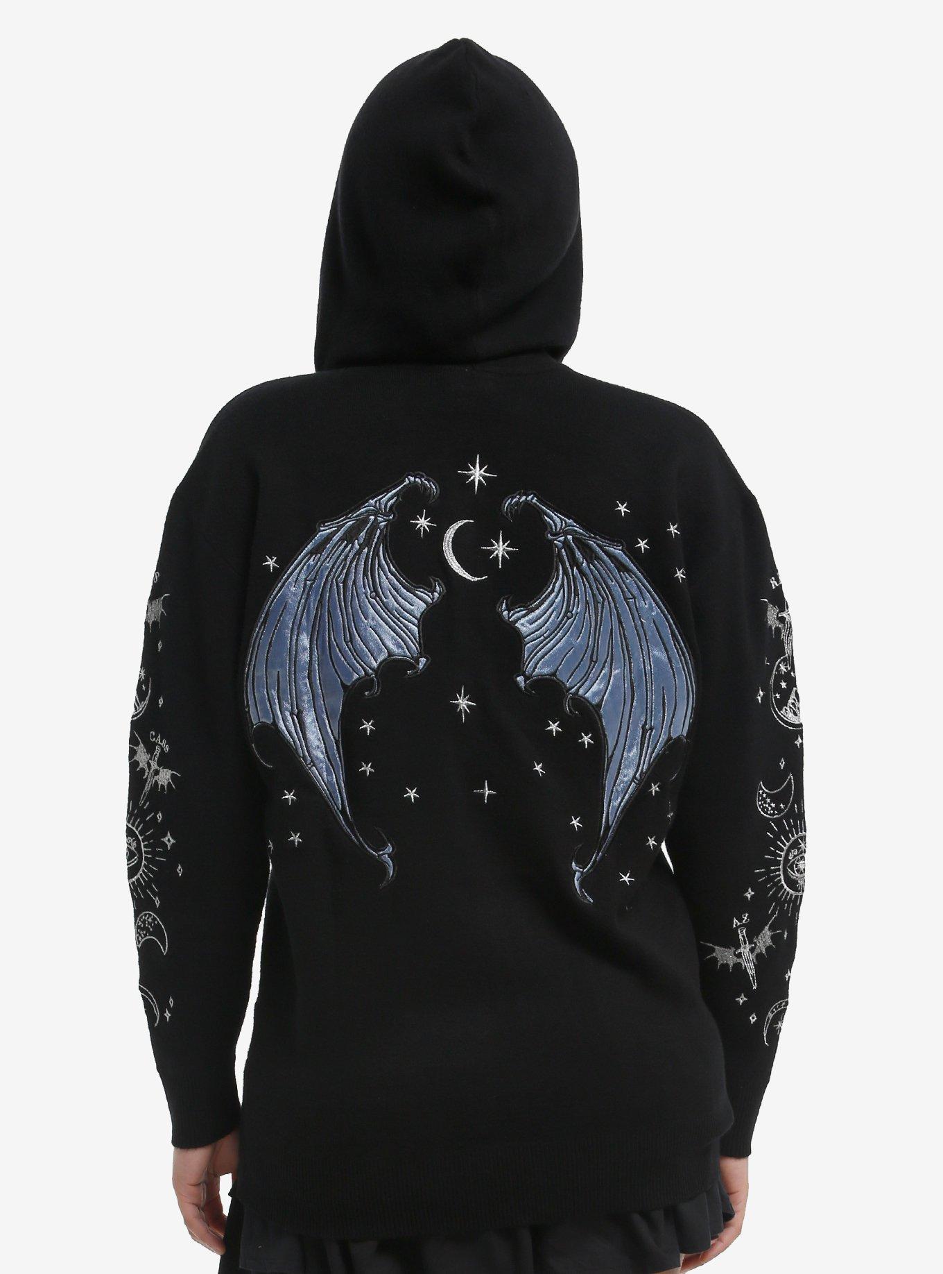 A Court Of Thorns And Roses Embroidered Icons Girls Oversized Cardigan, , hi-res