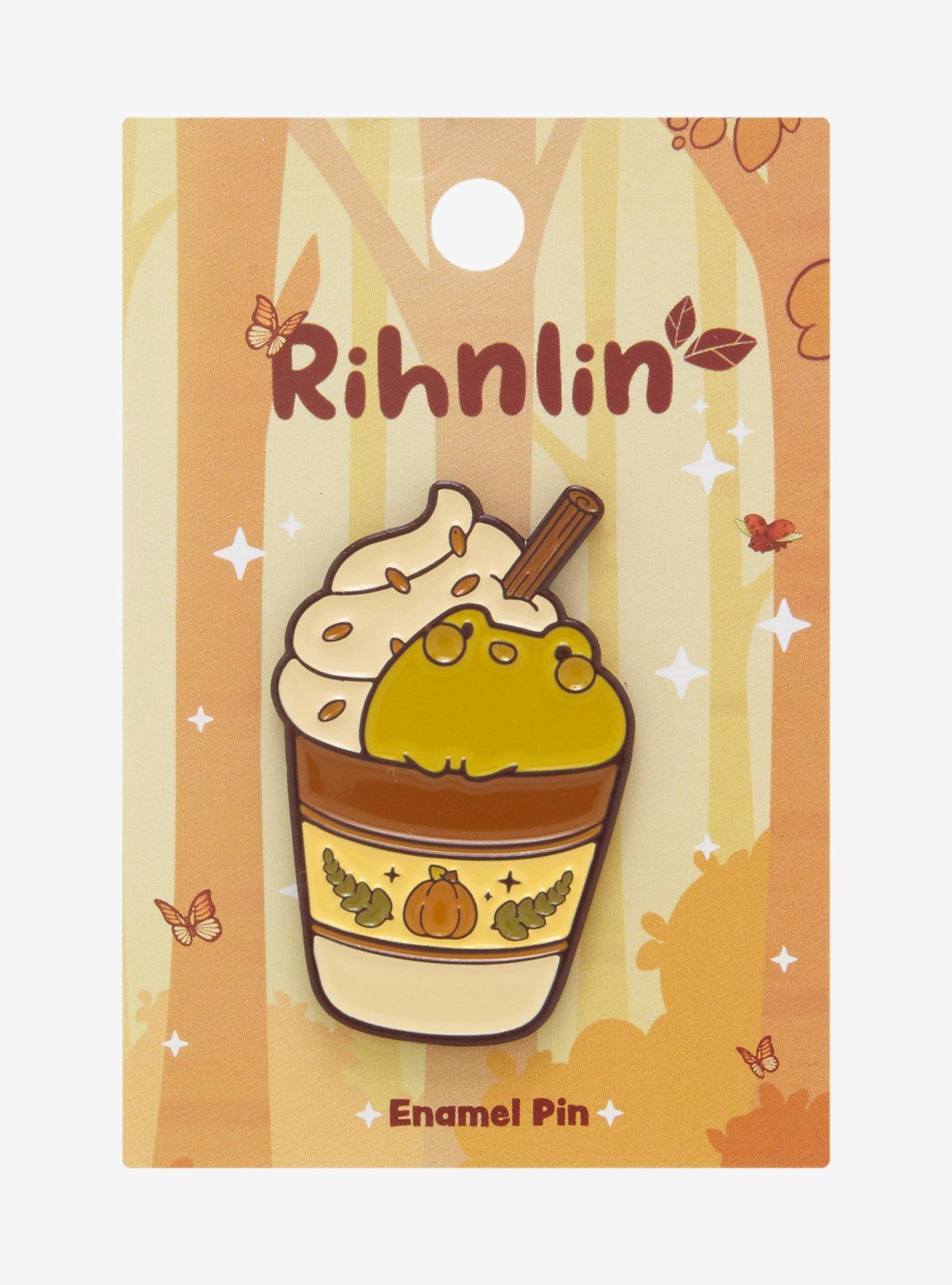 Frog Latte Enamel Pin By Rihnlin, , hi-res